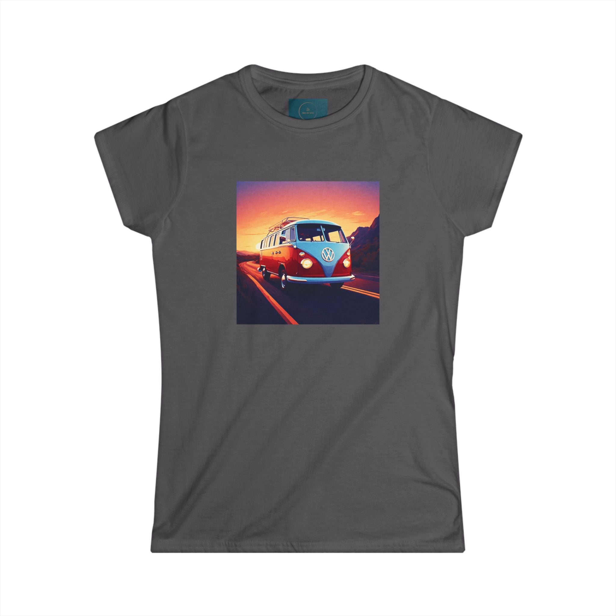 Retro VW Bus Women’s Soft-Style Tee – Bohemian Road Trip Top