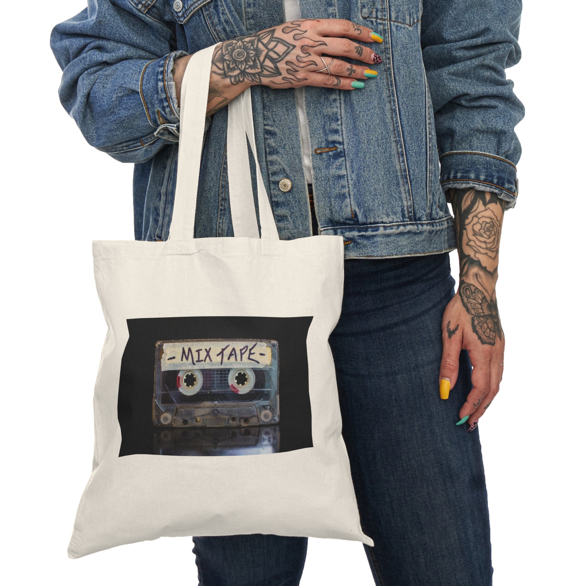 Retro Mix Tape Tote Bag – Eco-Friendly Canvas Bag for Music Lovers & Festivals