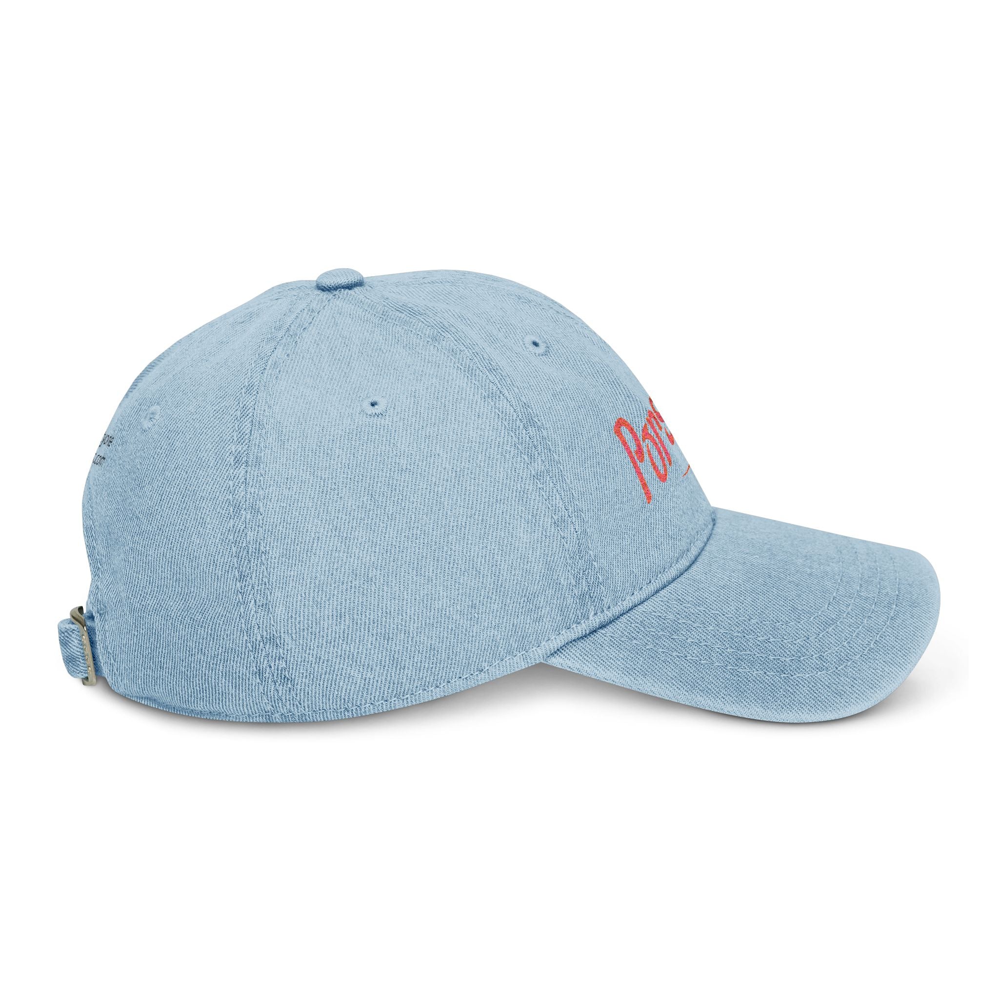 Porsche Logo Denim Hat – Embroidered Classic Cap for Car Lovers