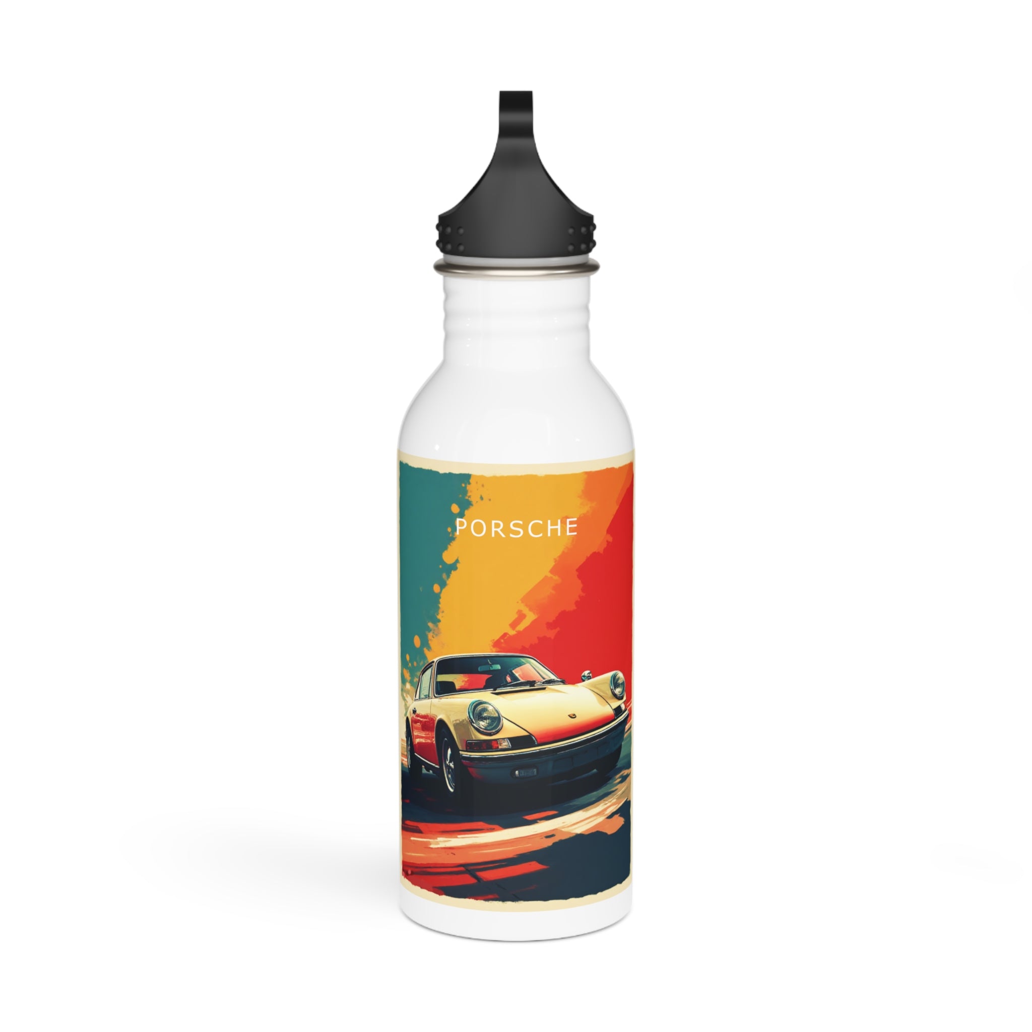 Retro Porsche 911 Graphic Bottle – 20 oz Double‑Wall Stainless Steel