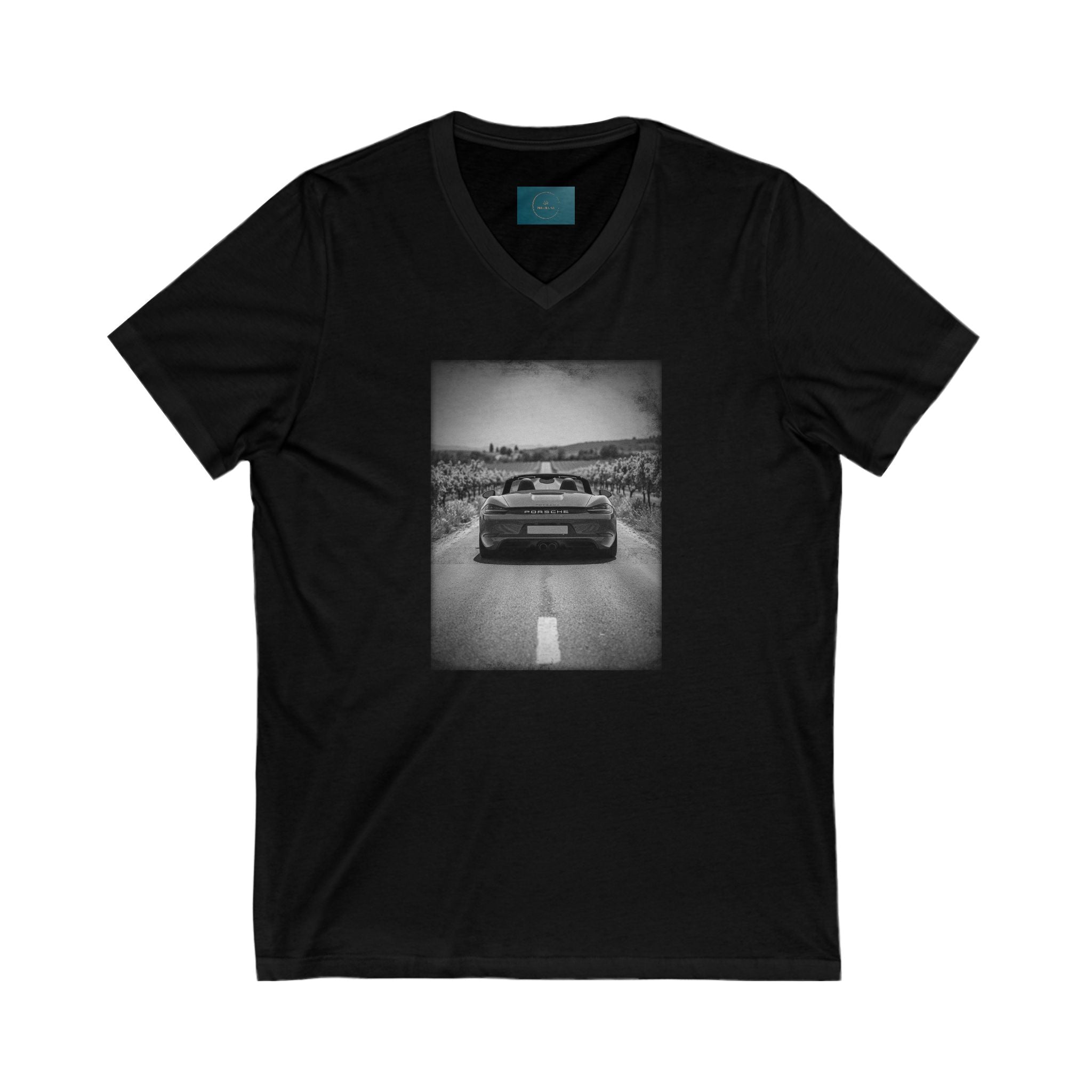 Classic Porsche Boxster V-Neck T-Shirt – Stylish Tee for Porsche Enthusiasts