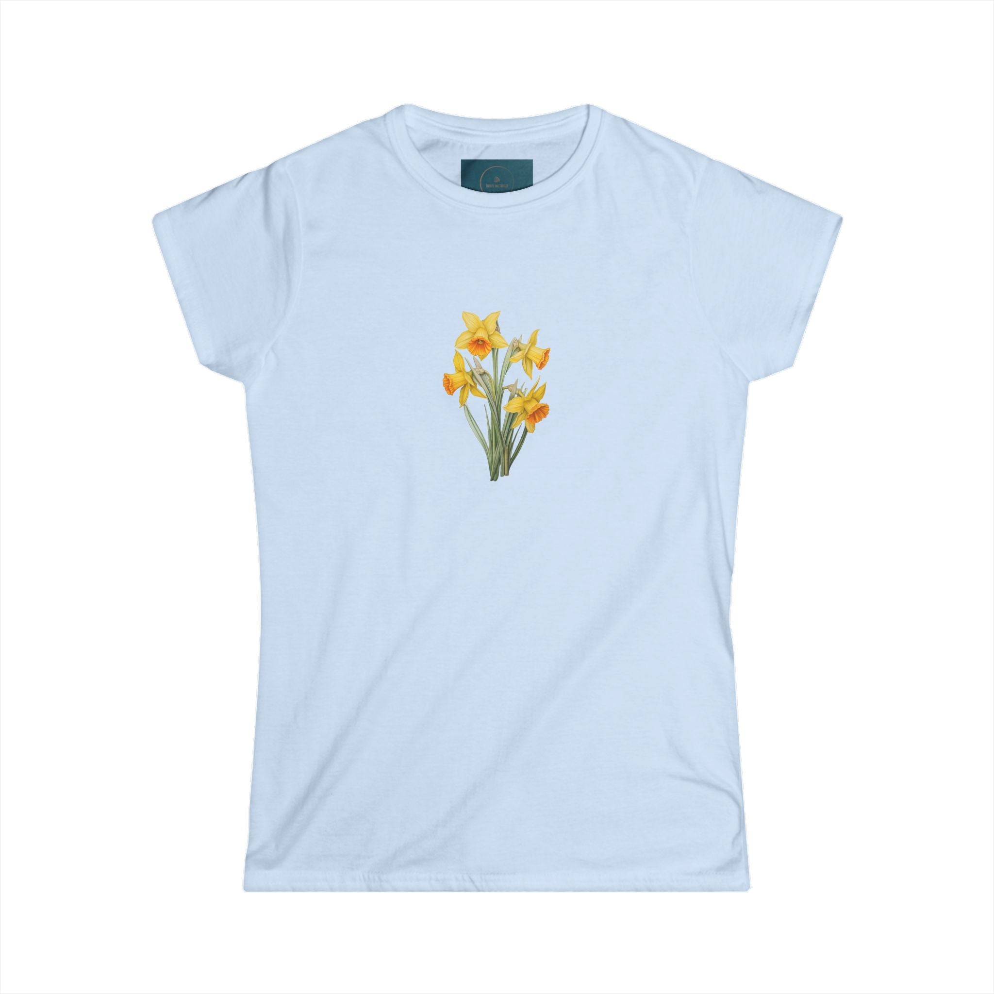 Daffodil Flower T-Shirt for Women – Cute Spring Tee, Nature Inspired Gift for Her