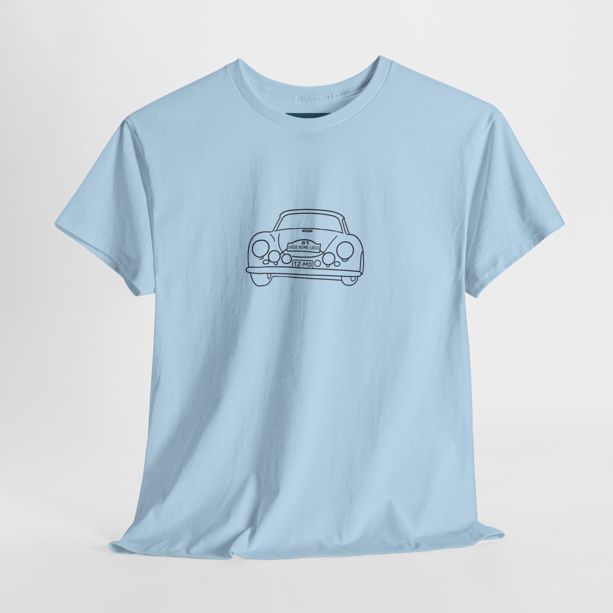 Vintage Porsche 356 Outline Tee — Minimalist Classic Car Graphic T-Shirt
