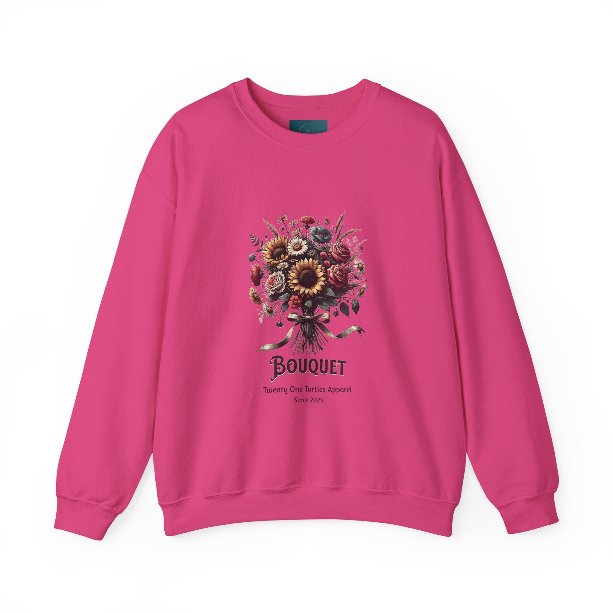 Floral Bouquet Crewneck Sweatshirt – Cozy Gift for Her, Boho Style