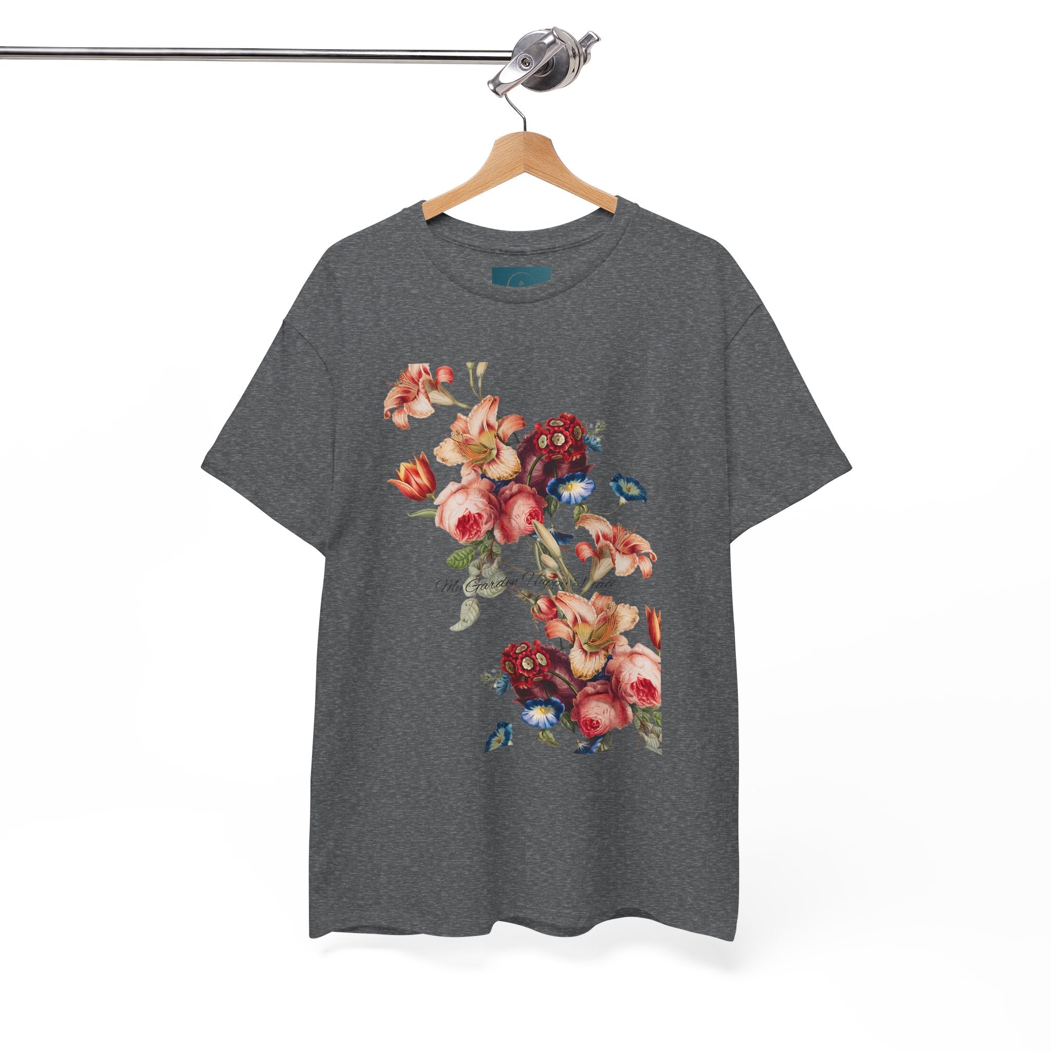 Floral 'Garden Happy Place' Unisex T-Shirt – Cute Vintage Graphic Tee