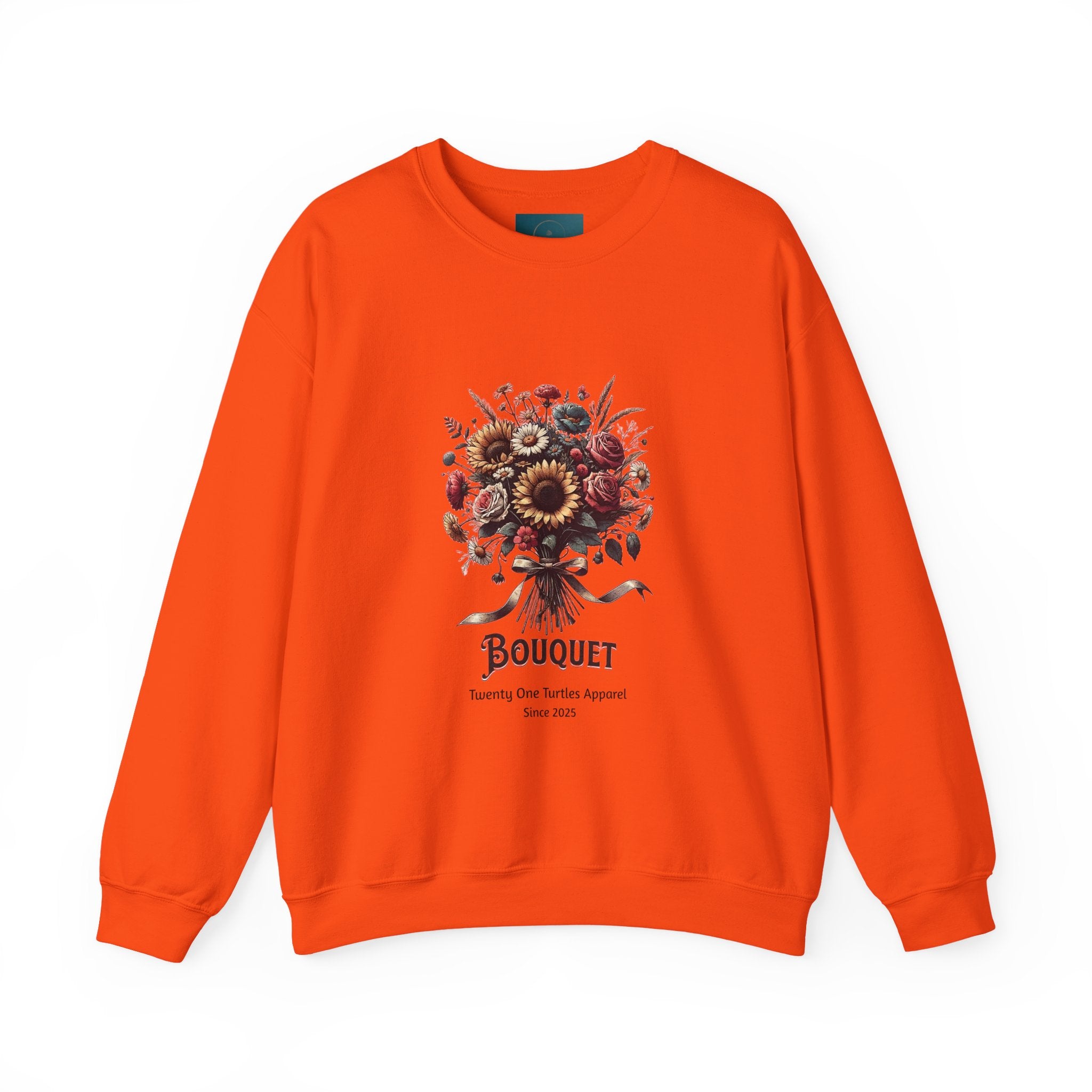 Floral Bouquet Crewneck Sweatshirt – Cozy Gift for Her, Boho Style