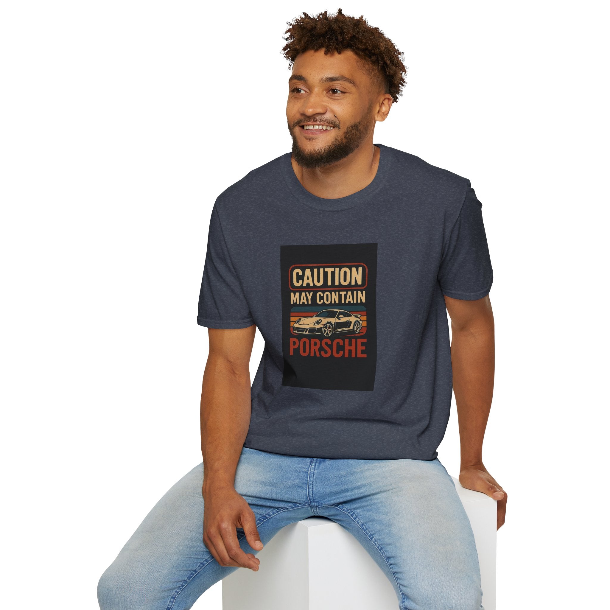 "May Caution Porsche" Unisex T-Shirt – Car Enthusiast Gift, Vintage Auto Tee