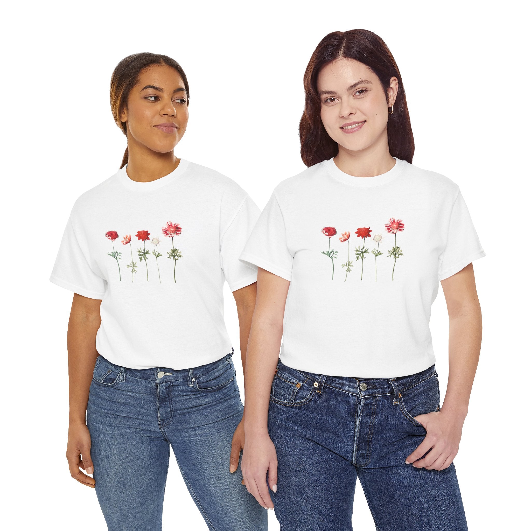 Botanical Flower T-Shirt – Unisex Cotton Tee for Nature Lovers