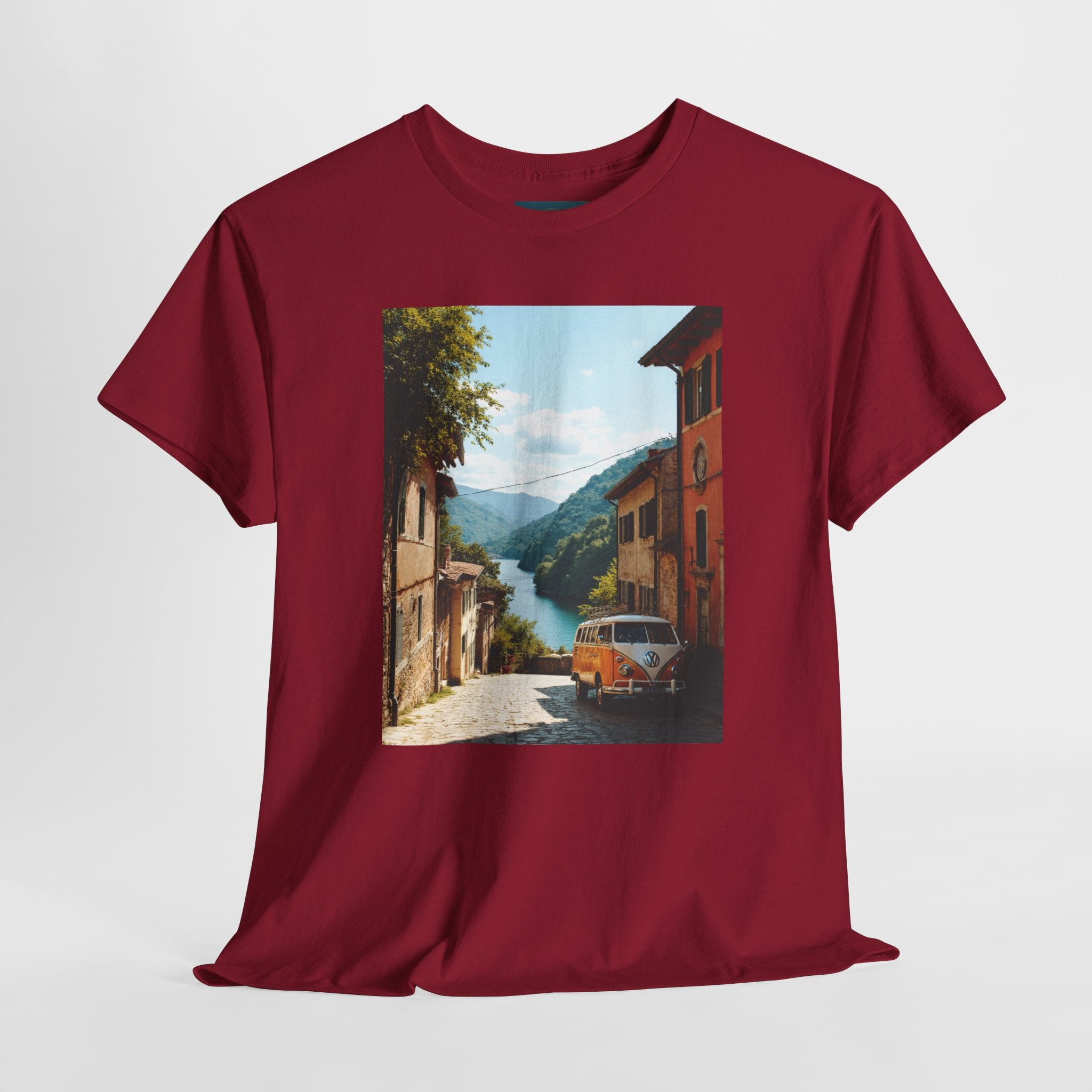 Retro VW Bus T‑Shirt – Unisex Cotton Photo Print Tee for VW Lovers