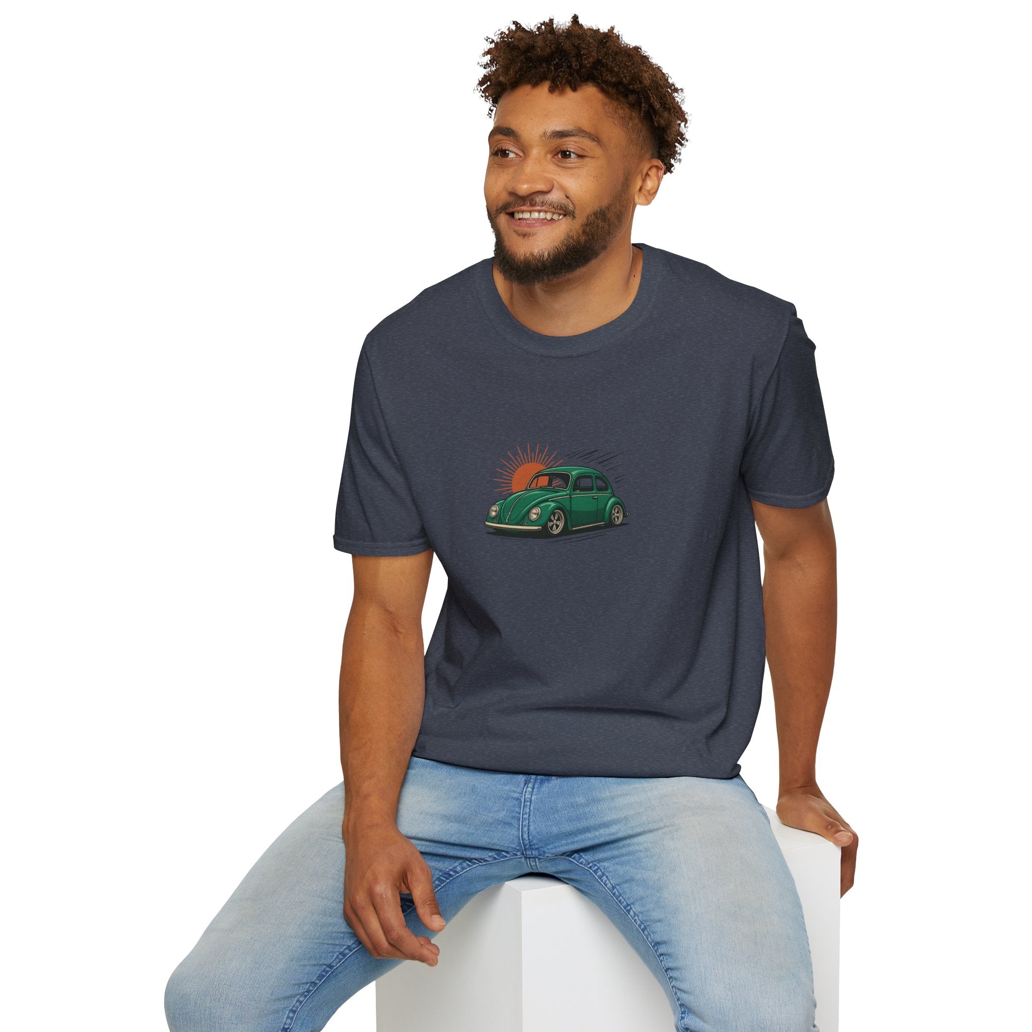 Cal-Look VW Beetle Sunset T-Shirt – Retro Unisex Summer Tee