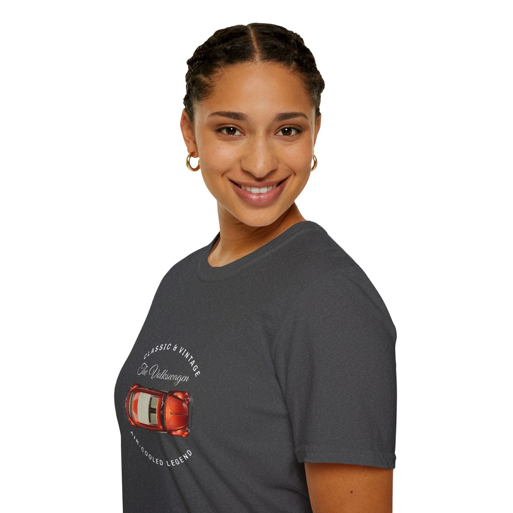 VW Beetle Graphic Tee – Softstyle Unisex T-Shirt, Car Enthusiast Gift, Casual Automotive Apparel