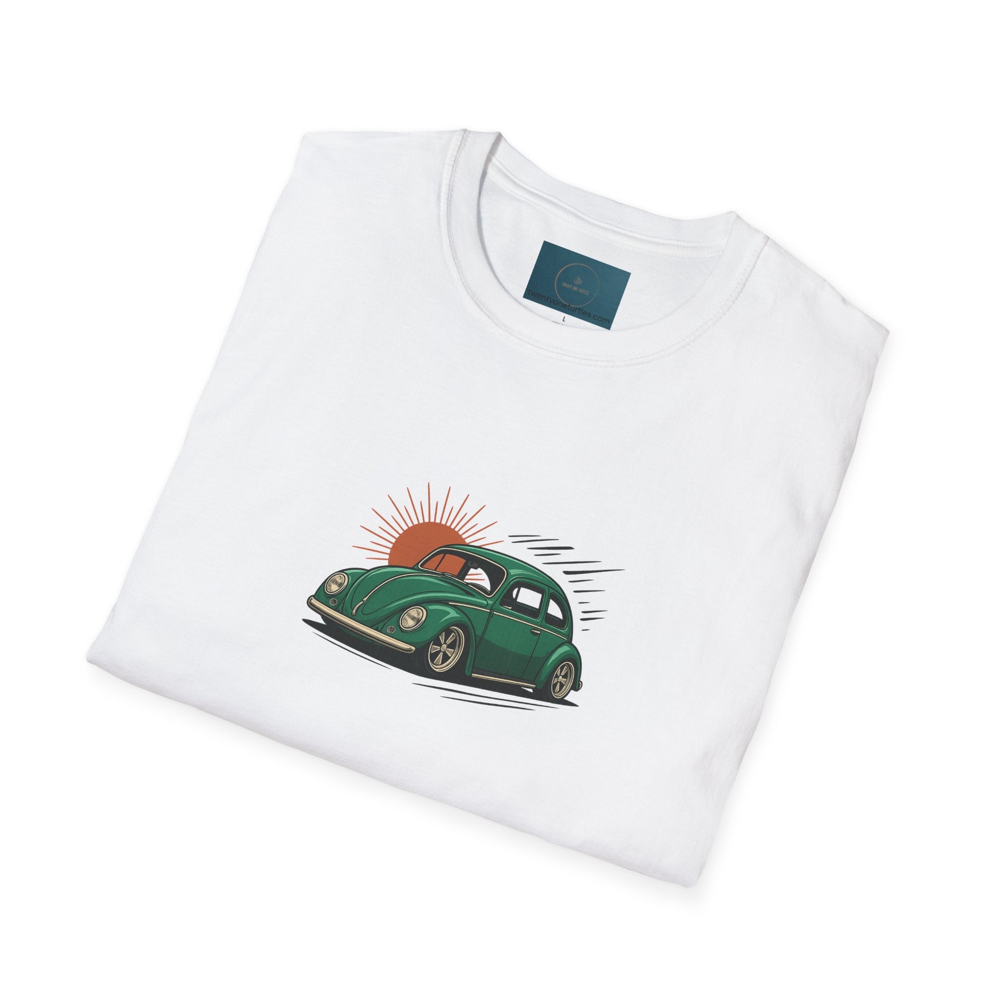 Cal-Look VW Beetle Sunset T-Shirt – Retro Unisex Summer Tee