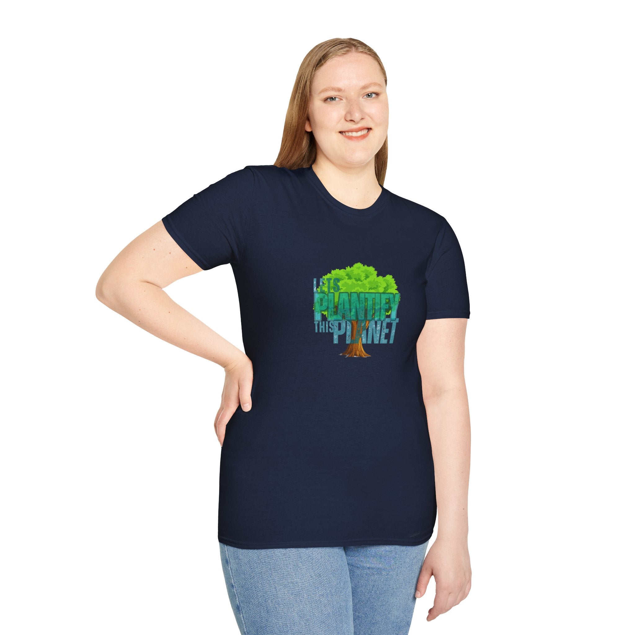 "Let's Plantify This Planet" Tree T-Shirt 🌳 | Unisex Cotton Tee for Nature & Garden Lovers
