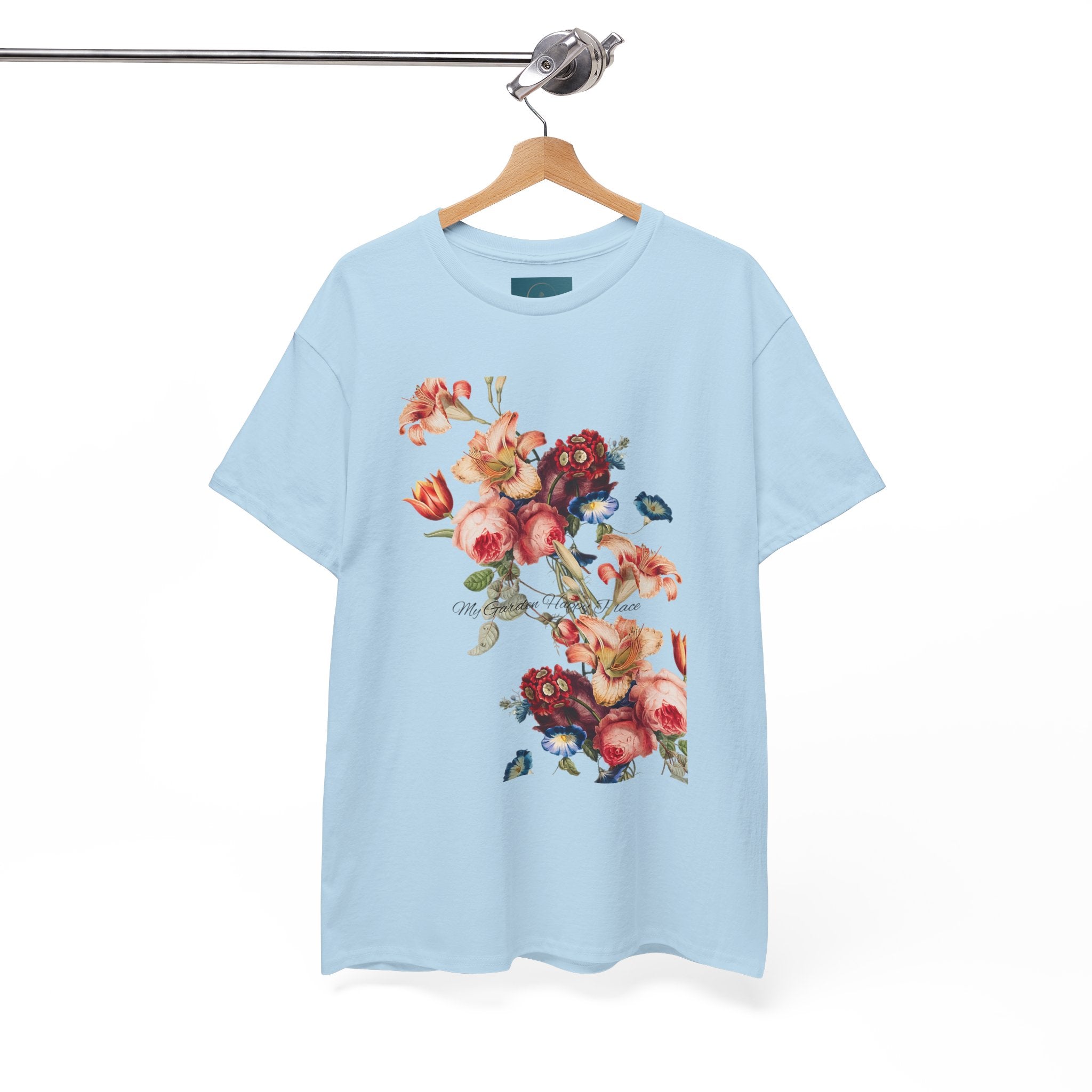 Floral 'Garden Happy Place' Unisex T-Shirt – Cute Vintage Graphic Tee