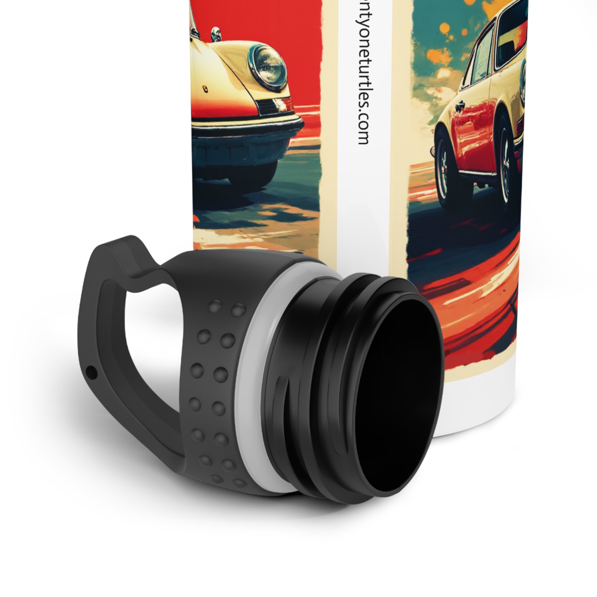 Retro Porsche 911 Graphic Bottle – 20 oz Double‑Wall Stainless Steel