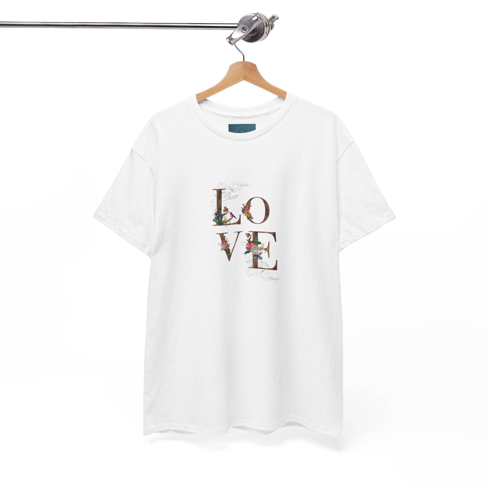 LOVE Floral Graphic Tee – Aesthetic Unisex T-Shirt, Soft Cotton Casual tee