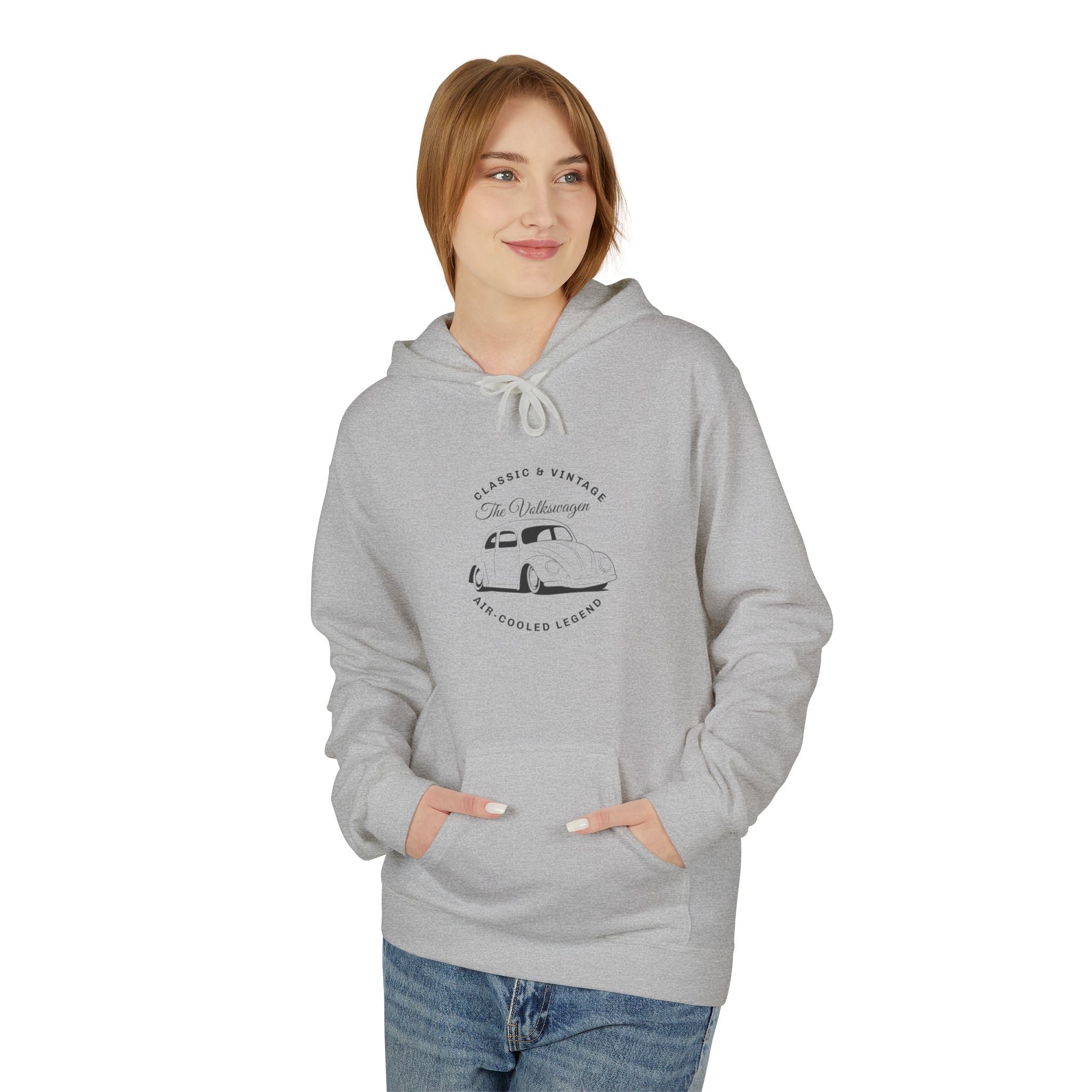 VW Beetle Hoodie – Cozy Unisex Fleece for Car Lovers & Road Trip Enthusiasts
