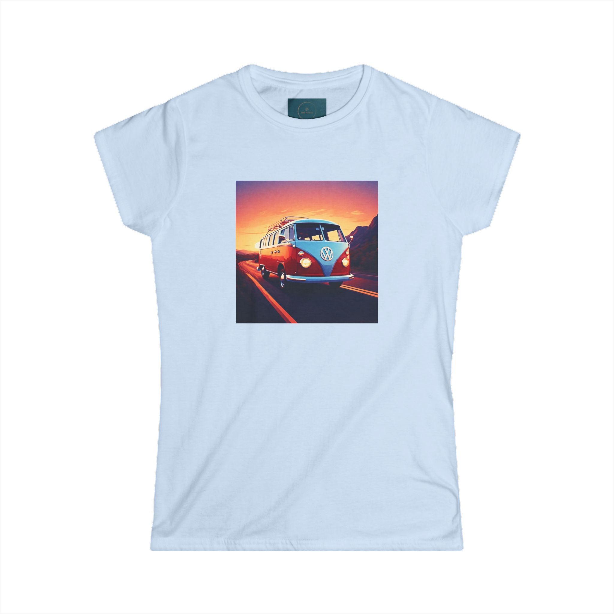 Retro VW Bus Women’s Soft-Style Tee – Bohemian Road Trip Top