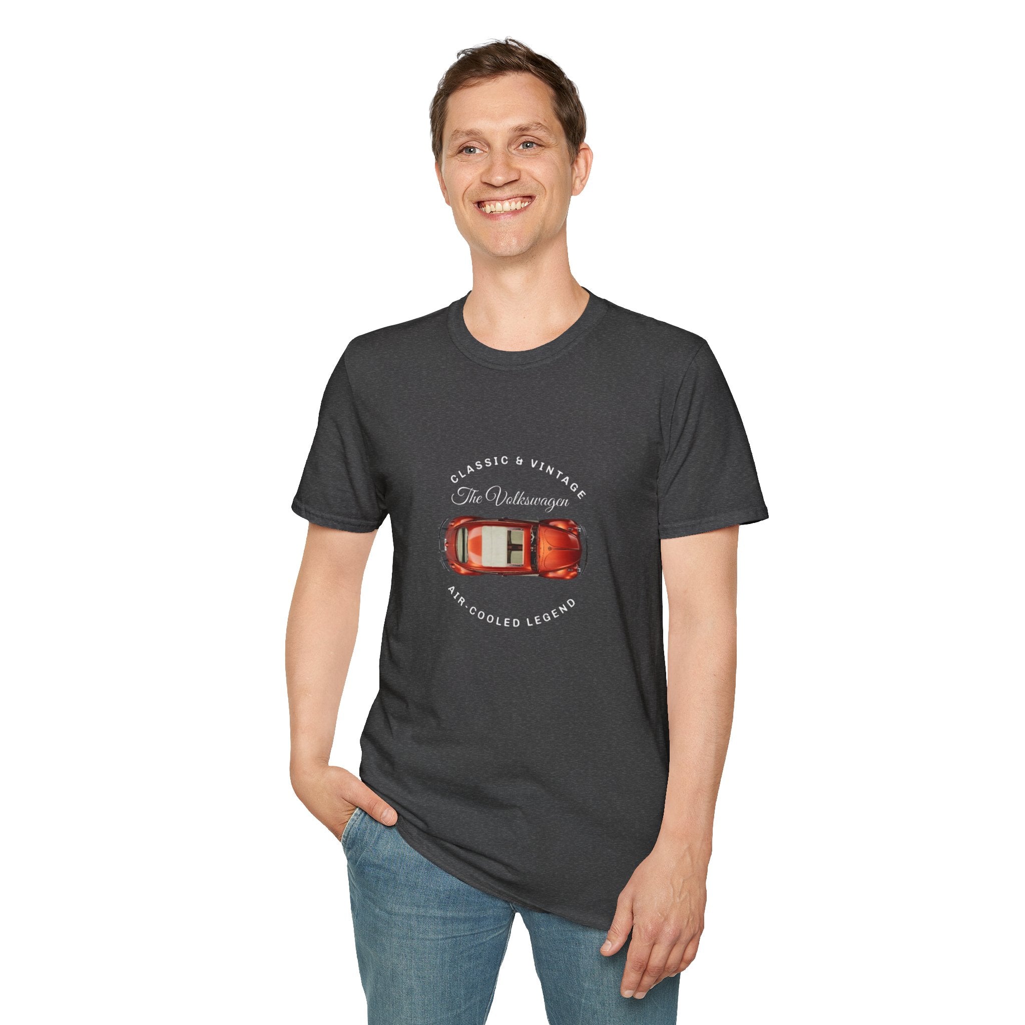 VW Beetle Graphic Tee – Softstyle Unisex T-Shirt, Car Enthusiast Gift, Casual Automotive Apparel