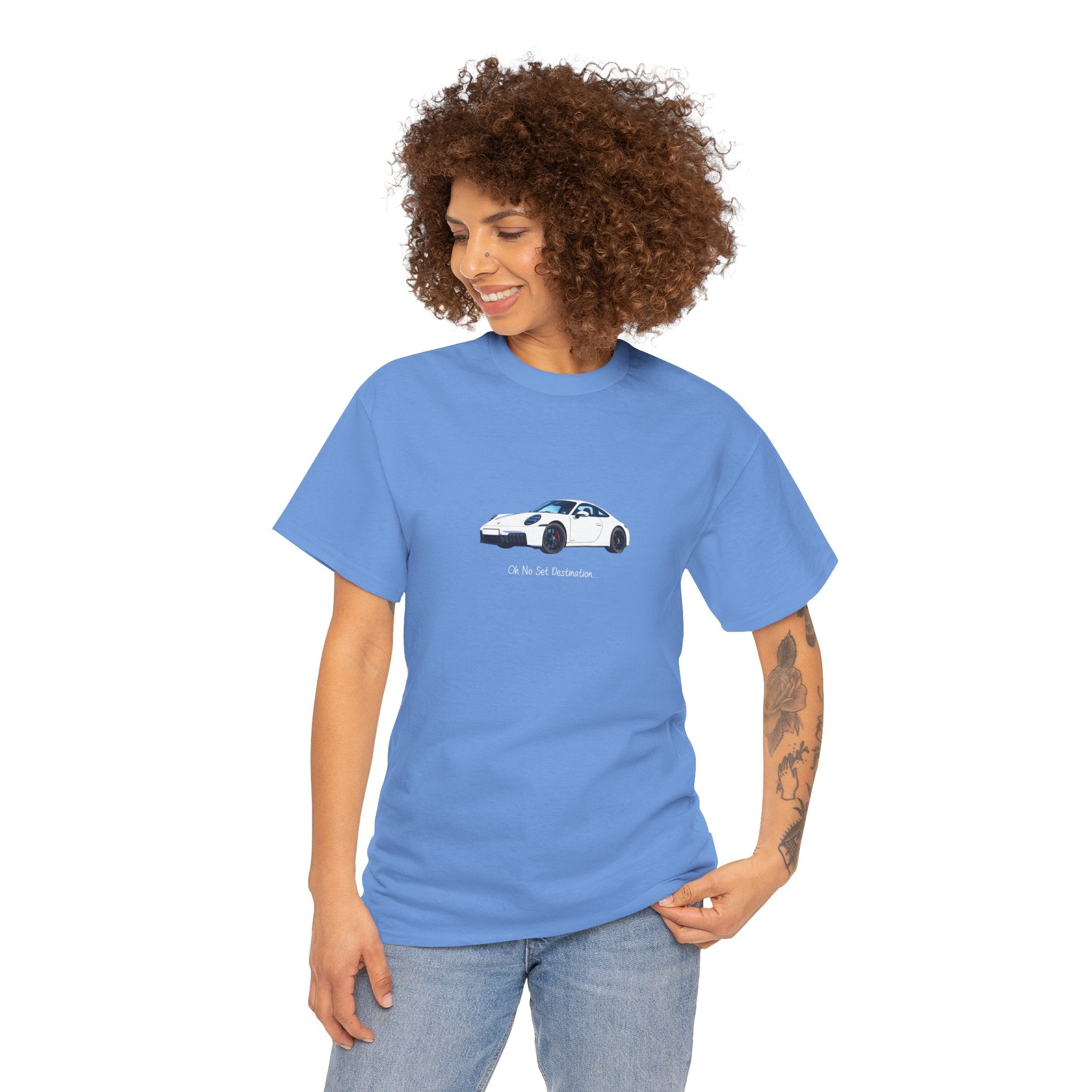 Porsche 'Oh no set destination' Tee – Stylish & Unique Cotton t-shirt