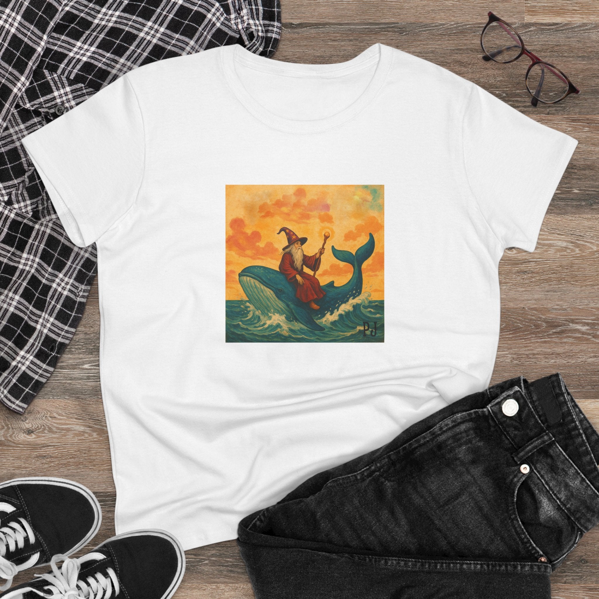 Wizard on a Whale Graphic Tee – maybe the PJ Yellow Ledbetter Fan Club T-Shirt
