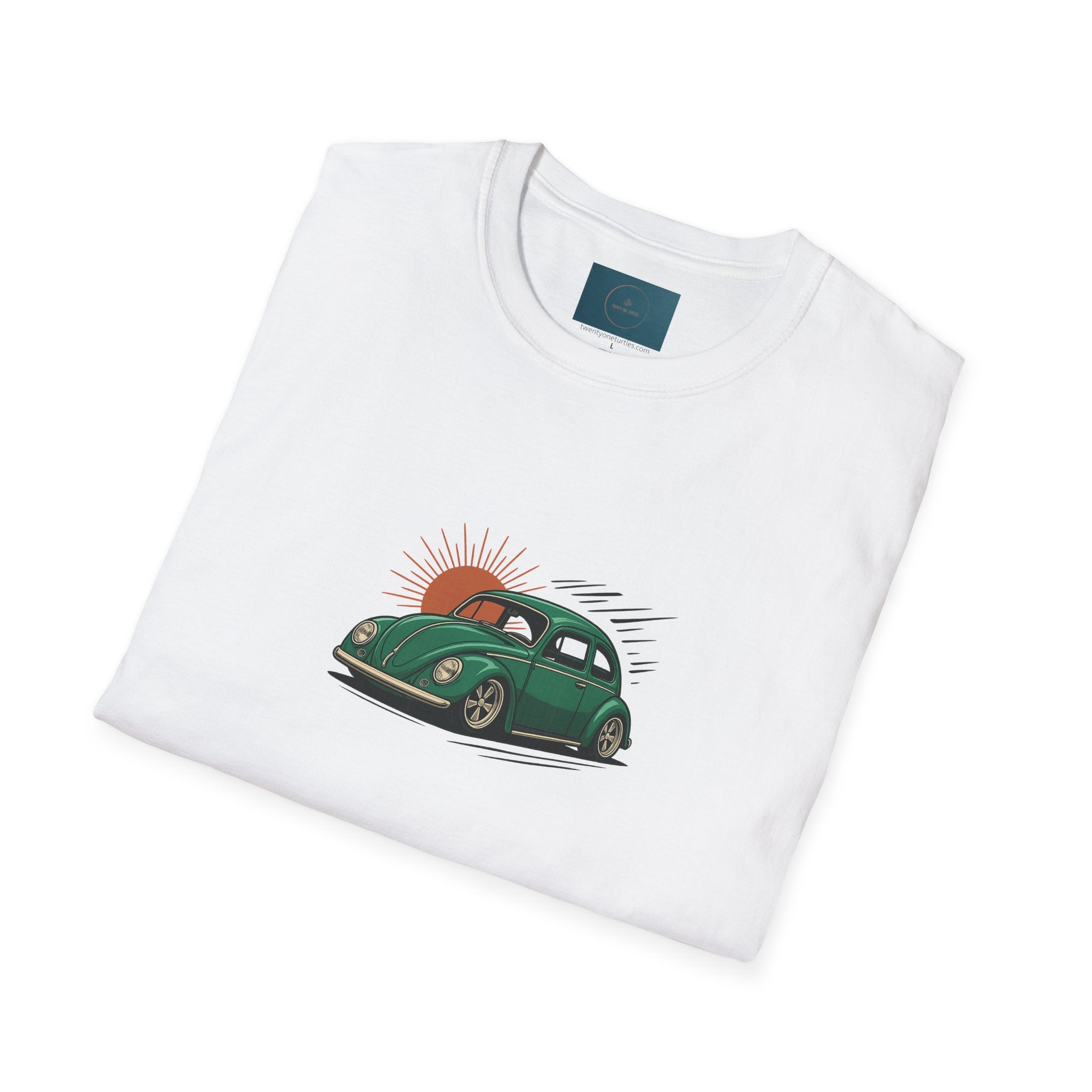 Cal-Look VW Beetle Sunset T-Shirt – Retro Unisex Summer Tee