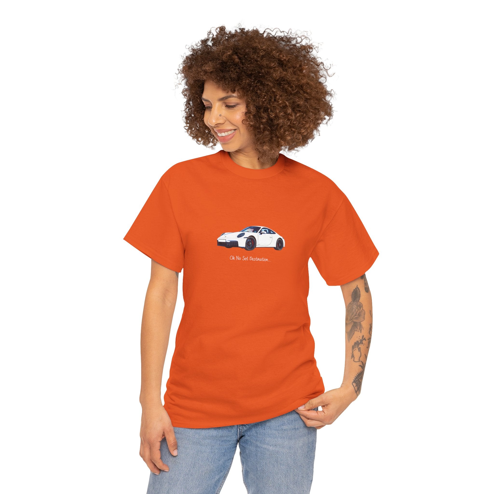 Porsche 'Oh no set destination' Tee – Stylish & Unique Cotton t-shirt