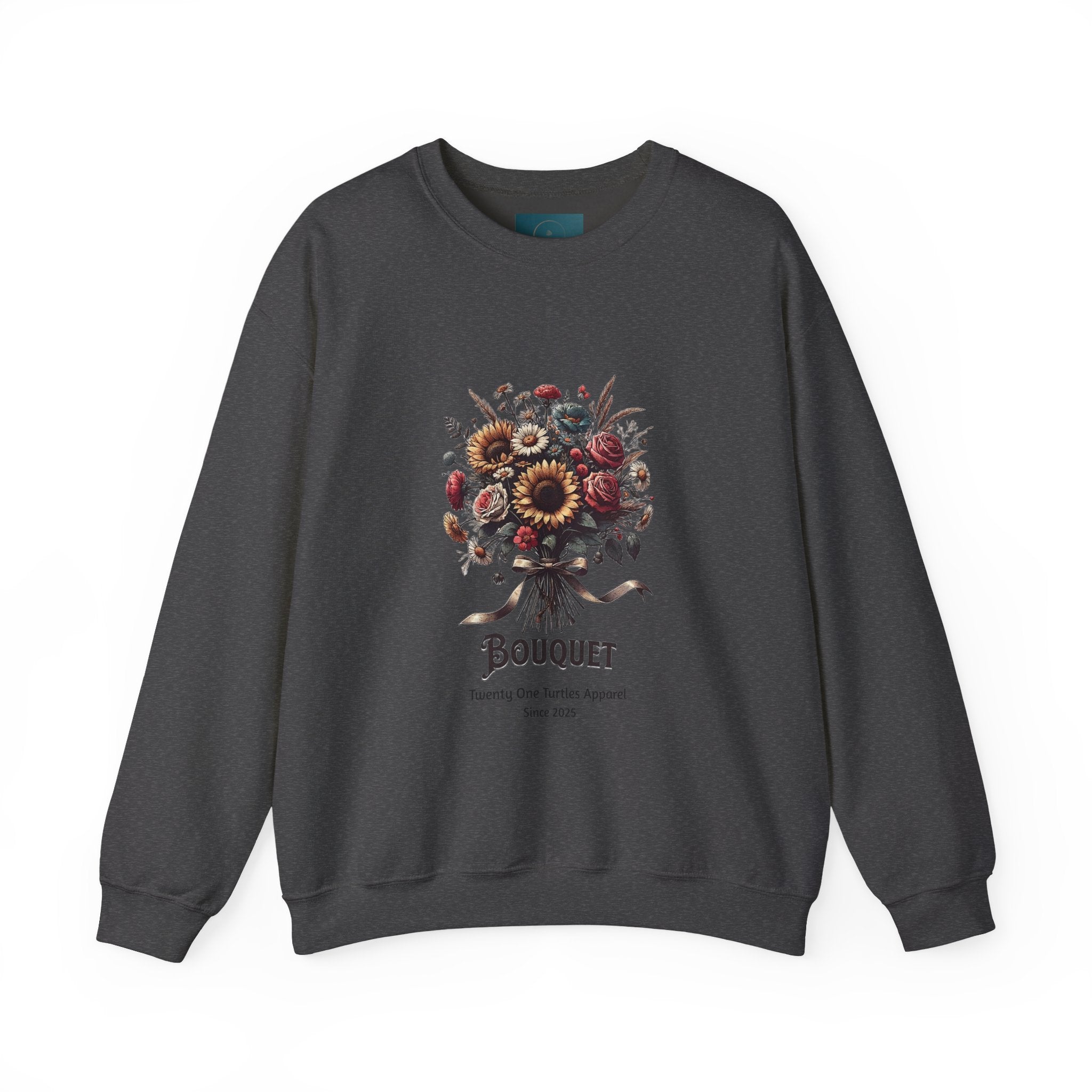 Floral Bouquet Crewneck Sweatshirt – Cozy Gift for Her, Boho Style