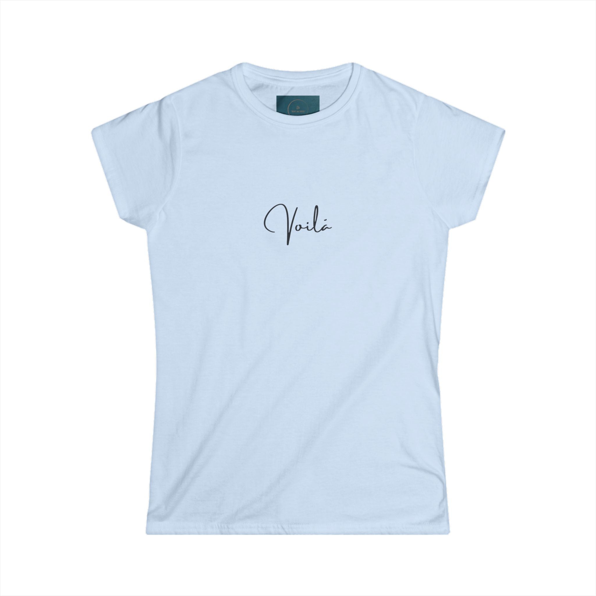 Light blue t-shirt with 'Vila' logo on a white background