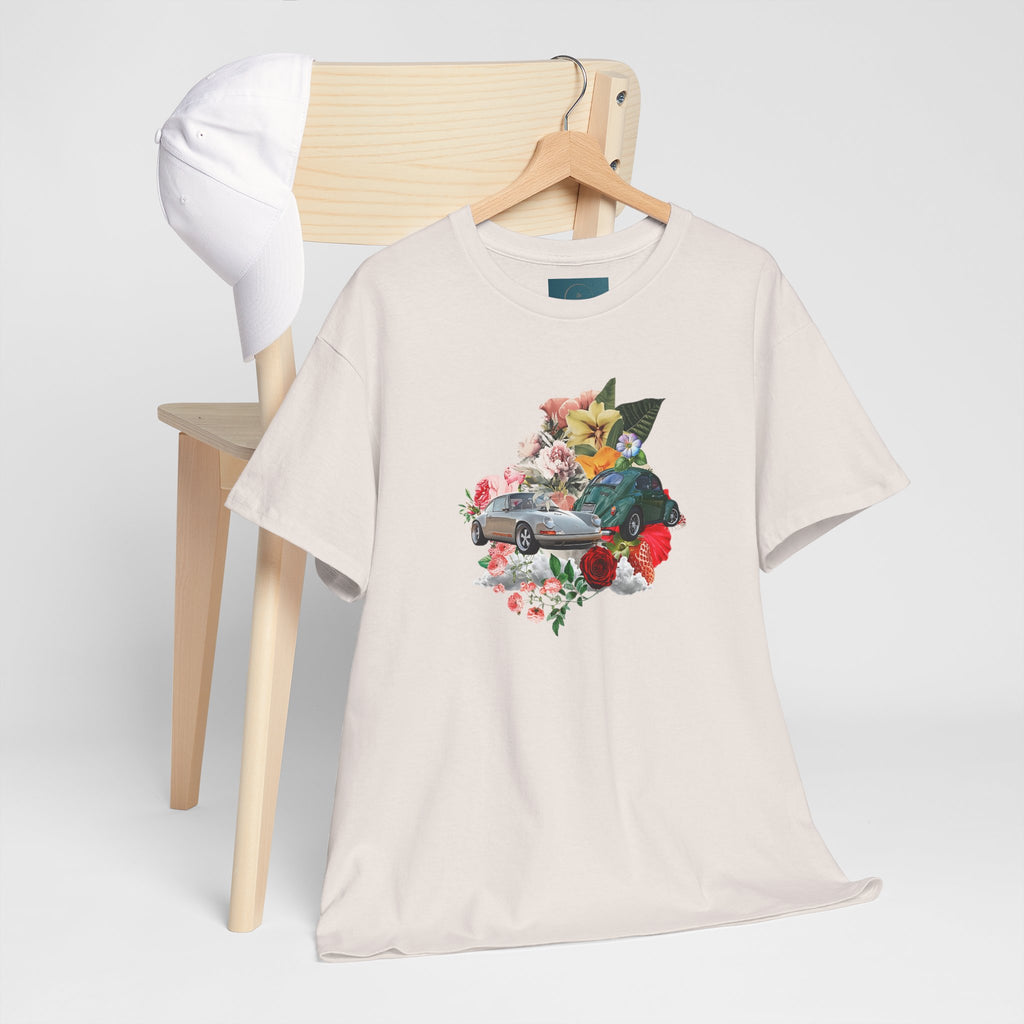 Floral Classic Car T-Shirt | Unisex Retro Graphic Tee