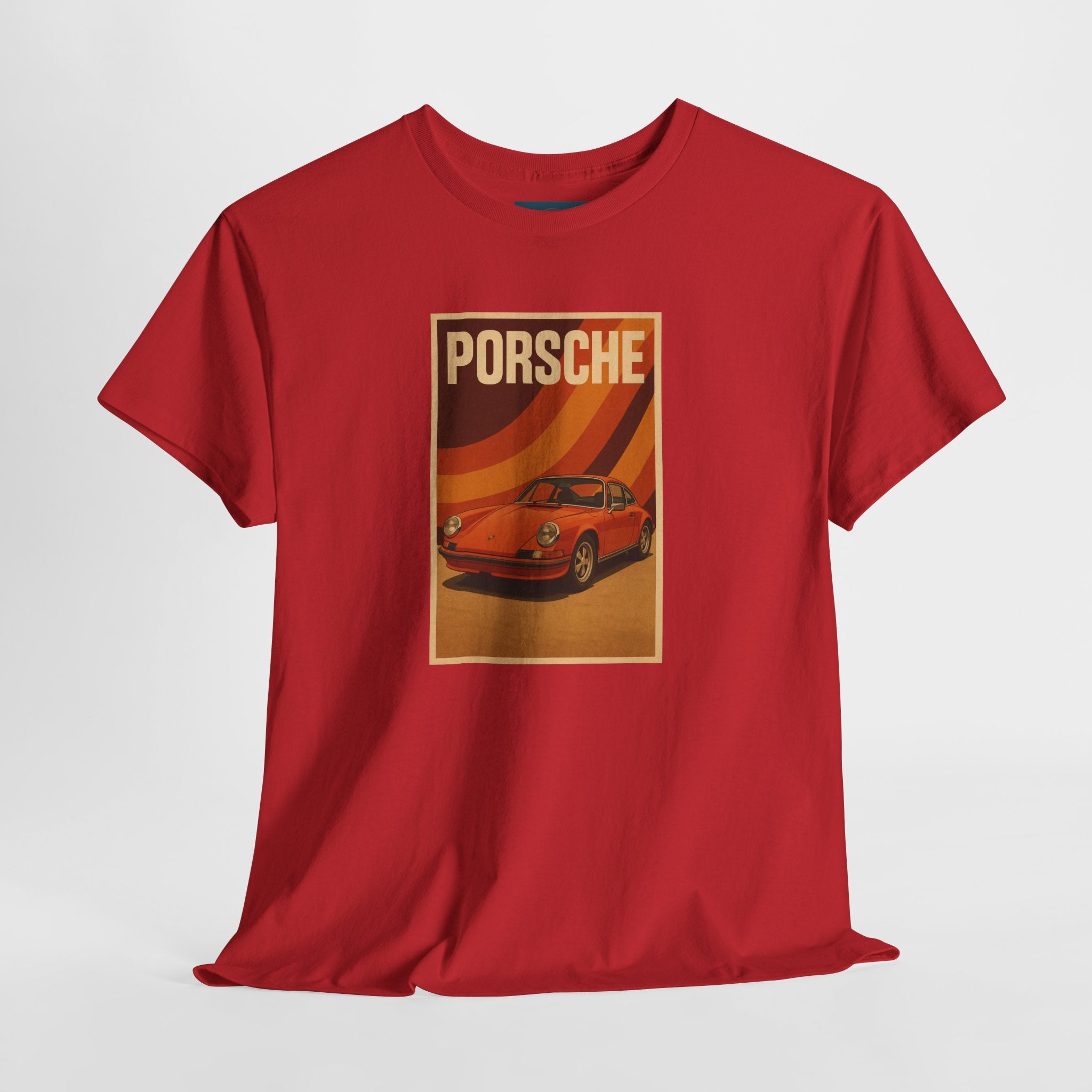 Unisex Cotton T Shirt / 1970s style Porsche 911 print