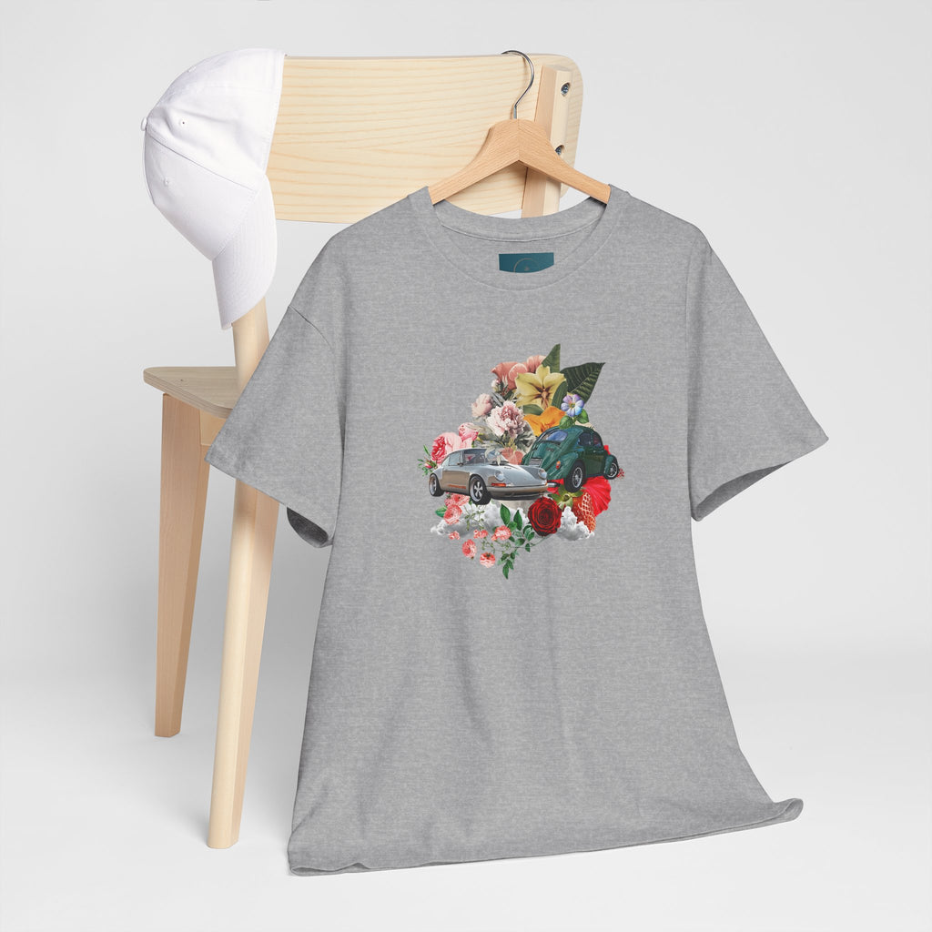 Floral Classic Car T-Shirt | Unisex Retro Graphic Tee