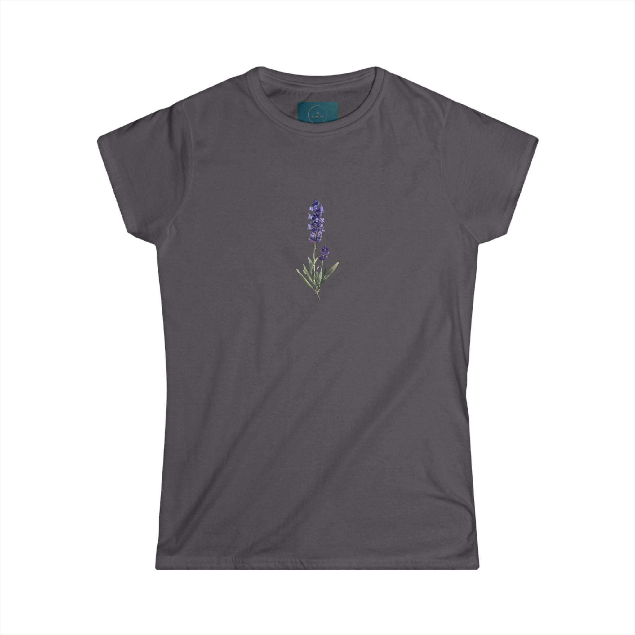 Lavender Bloom Women’s Softstyle Tee – Botanical Graphic Floral T-Shirt
