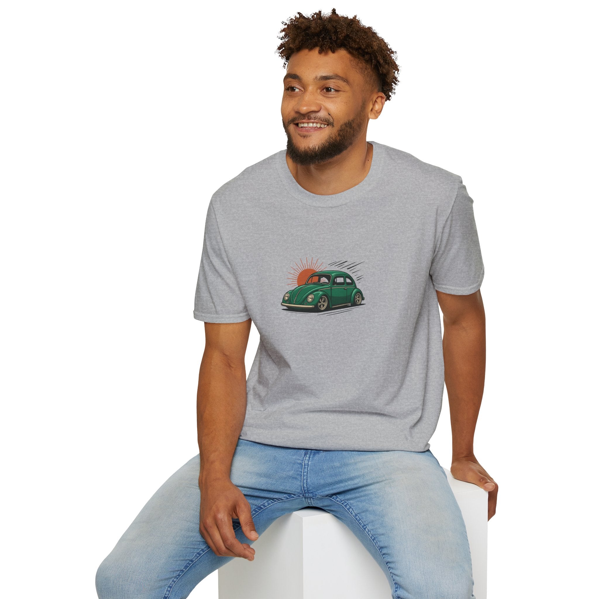 Cal-Look VW Beetle Sunset T-Shirt – Retro Unisex Summer Tee