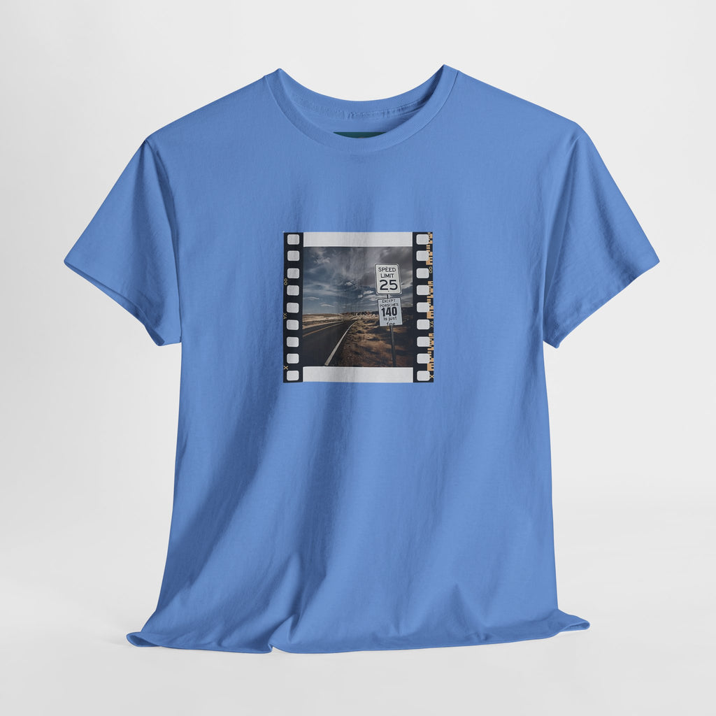 Porsche Road Sign T-Shirt – Retro Film Strip Style Unisex Tee.