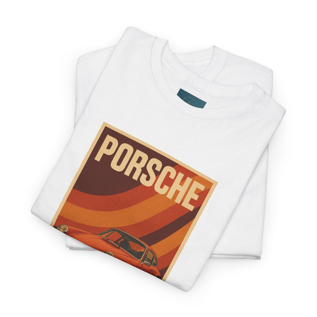 Unisex Cotton T Shirt / 1970s style Porsche 911 print