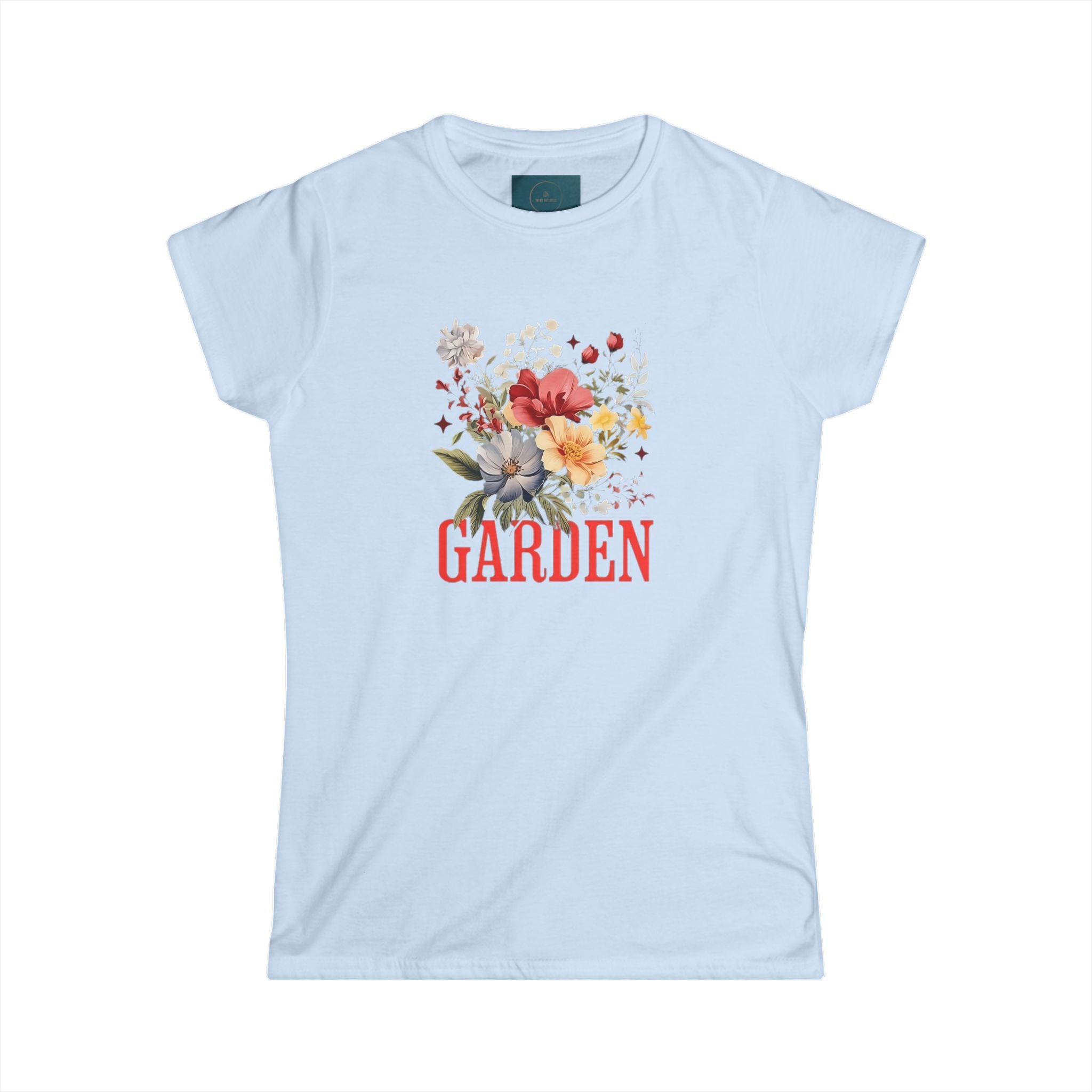 Garden Floral Women's Softstyle T Shirt | Botanical Graphic Tee for Nature Lovers