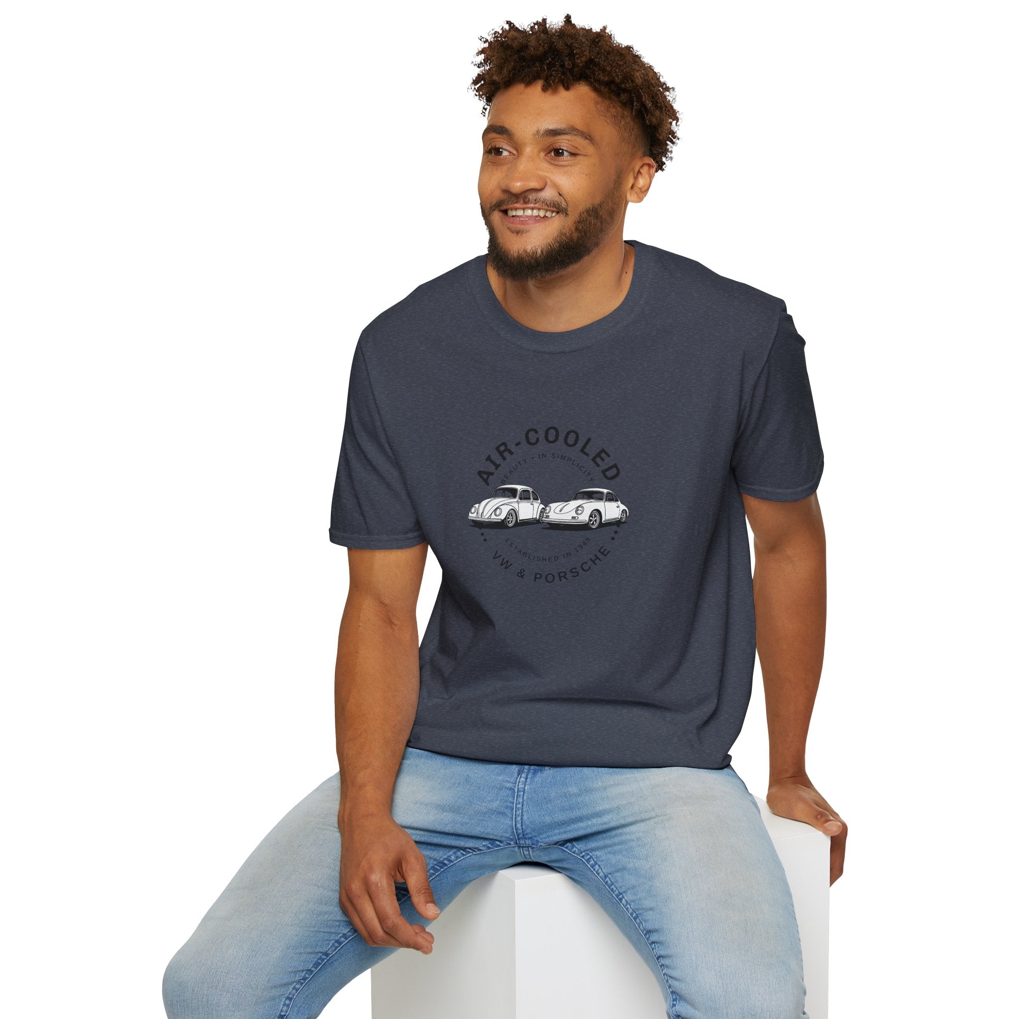 Classic Car T-Shirt – Vintage VW & Porsche Air-Cooled Design | Unisex Tee