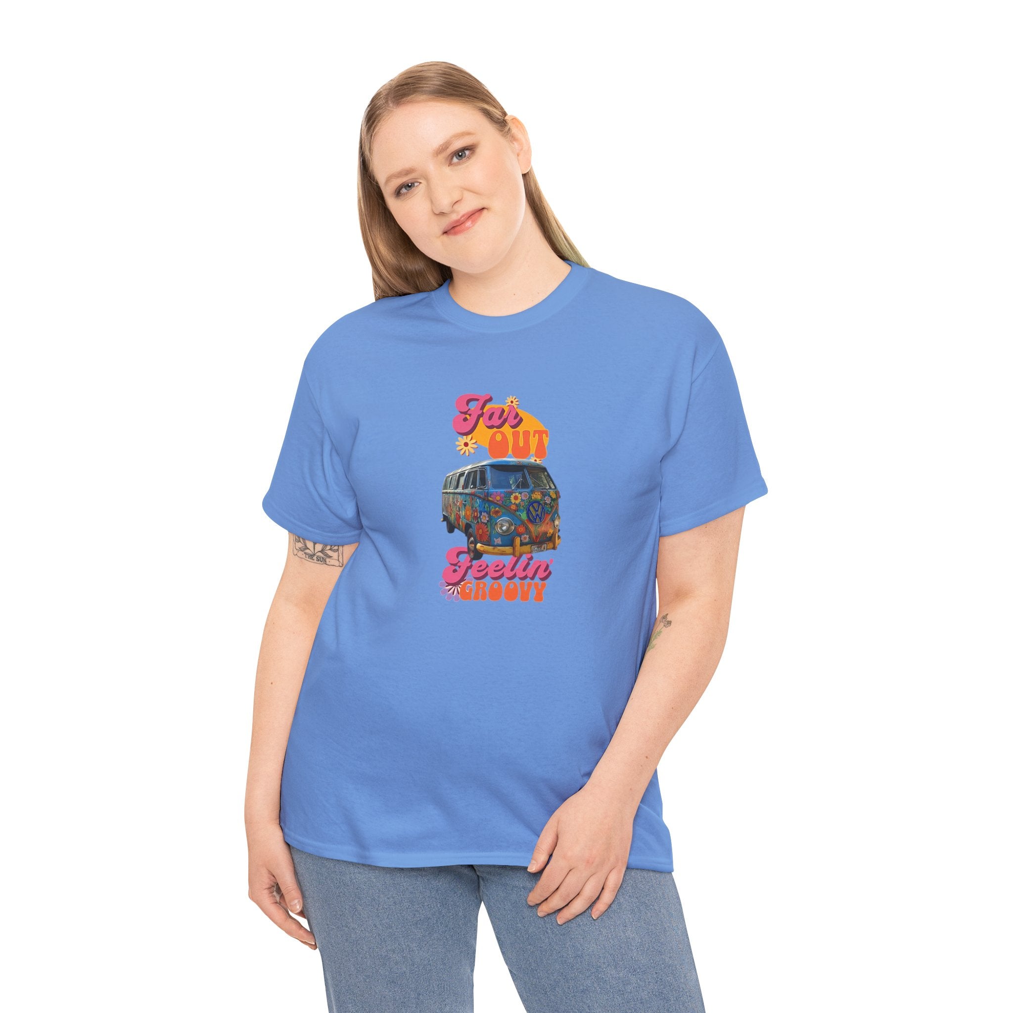Groovy VW Kombi Hippie T-Shirt – Retro Music Festival Tee Unisex