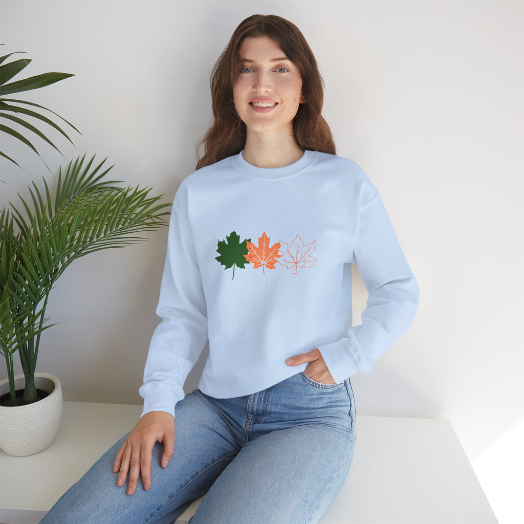 Autumn Leaves Crewneck Sweatshirt – Cozy Fall Sweatshirt for Men & Women | Perfect Gift for Nature Lovers