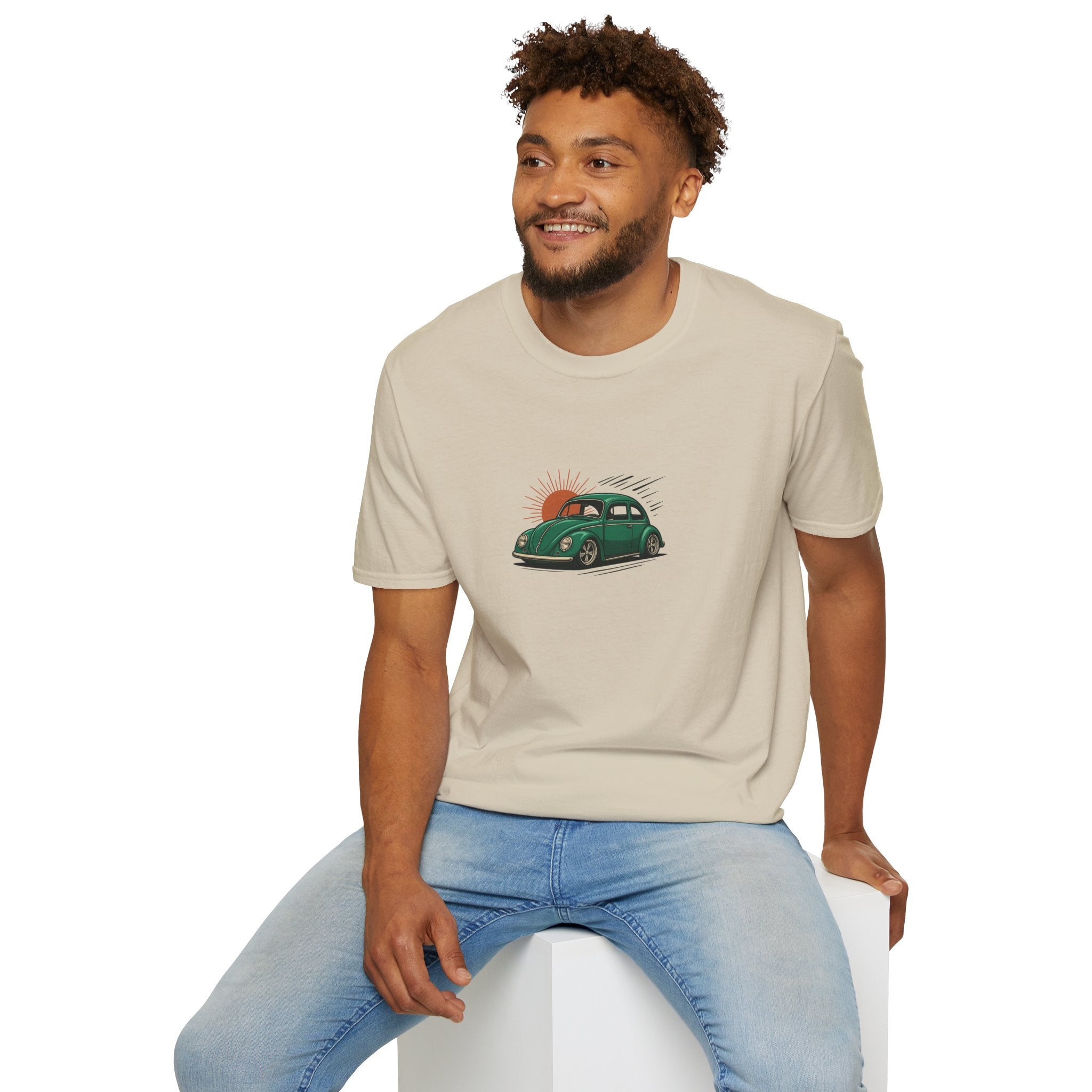 Cal-Look VW Beetle Sunset T-Shirt – Retro Unisex Summer Tee