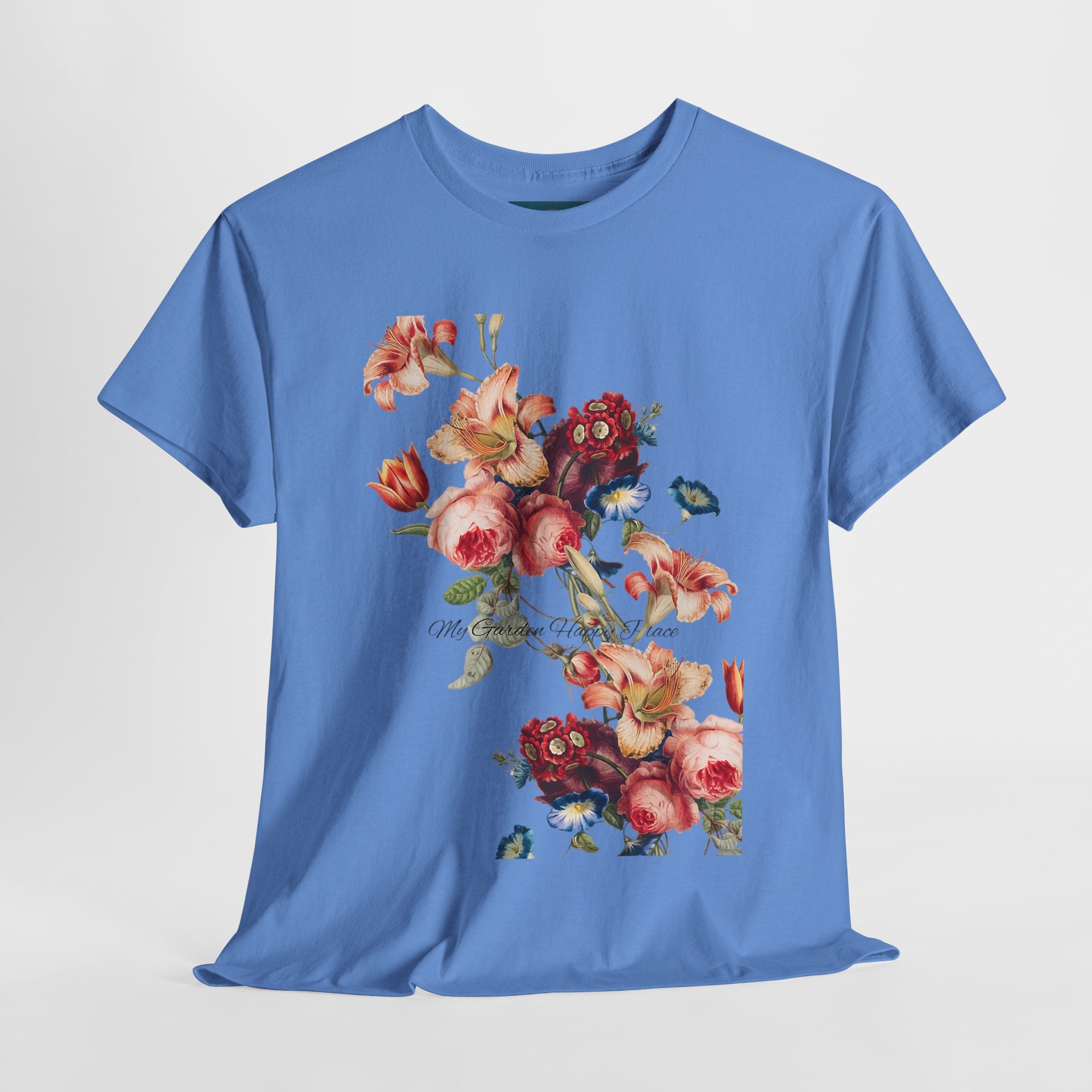 Floral 'Garden Happy Place' Unisex T-Shirt – Cute Vintage Graphic Tee
