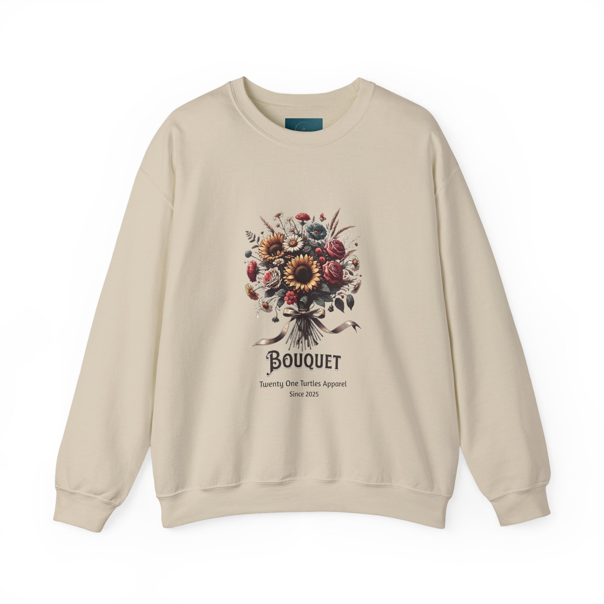 Floral Bouquet Crewneck Sweatshirt – Cozy Gift for Her, Boho Style