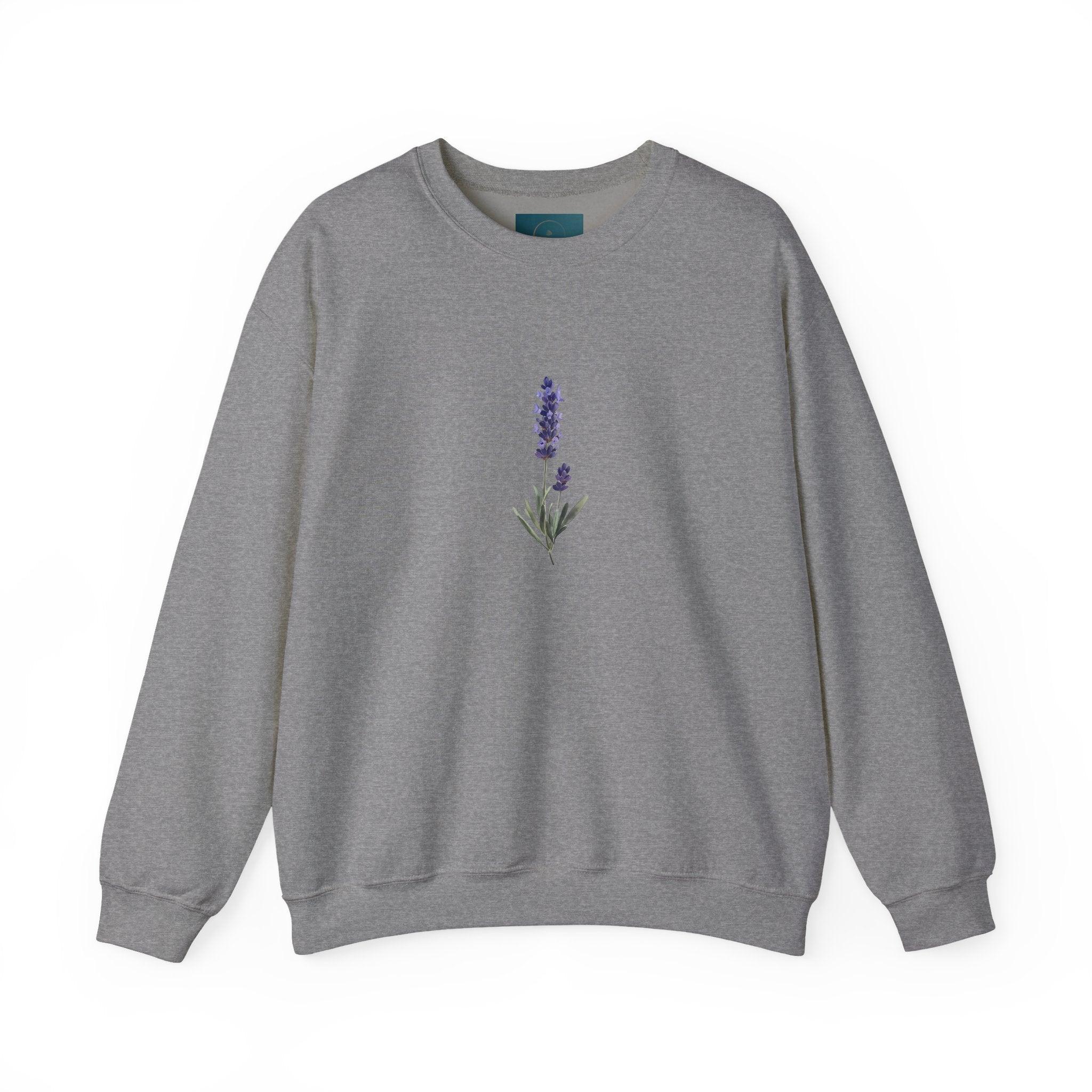 Lavender Bloom Crewneck Sweatshirt – Cozy Unisex Floral Sweatshirt