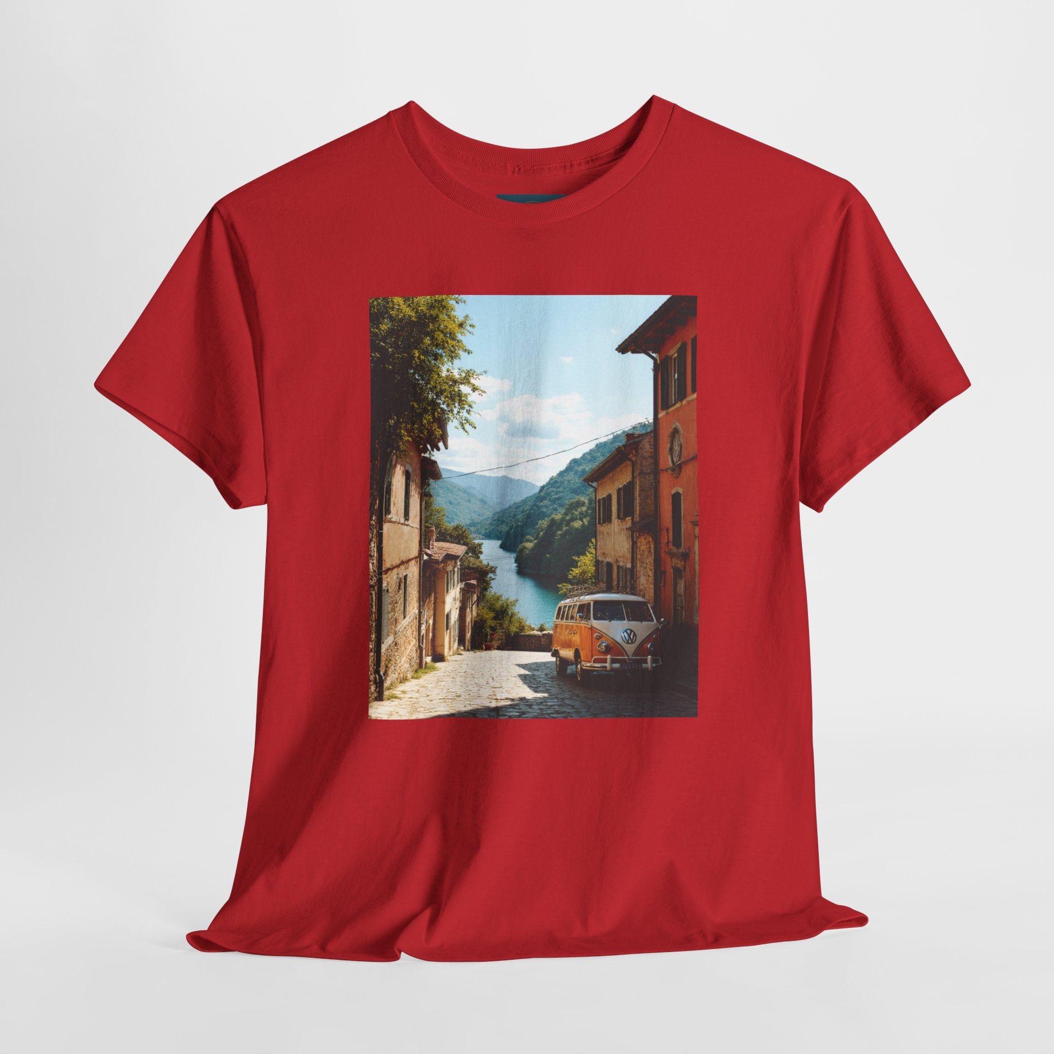 Retro VW Bus T‑Shirt – Unisex Cotton Photo Print Tee for VW Lovers