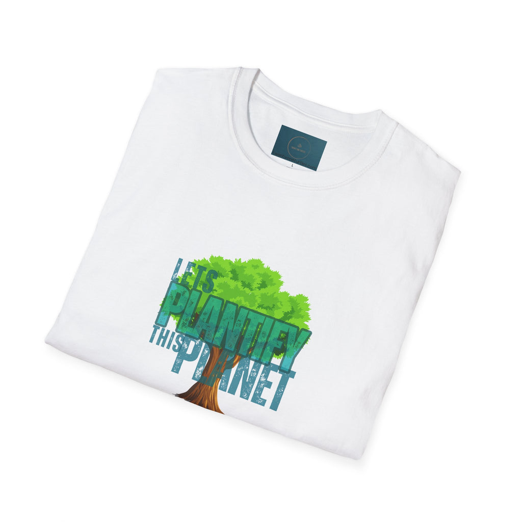 "Let's Plantify This Planet" Tree T-Shirt 🌳 | Unisex Cotton Tee for Nature & Garden Lovers
