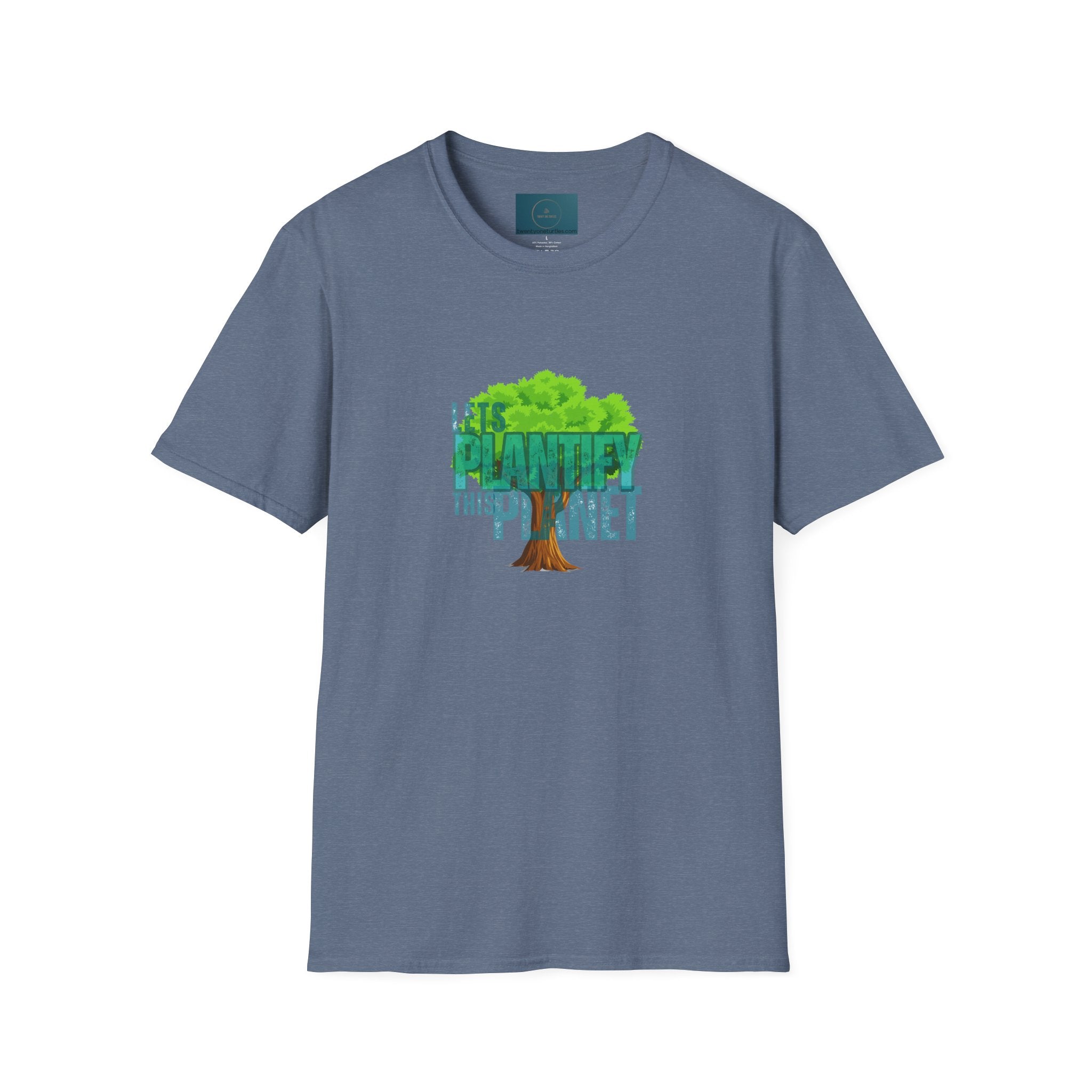 "Let's Plantify This Planet" Tree T-Shirt 🌳 | Unisex Cotton Tee for Nature & Garden Lovers