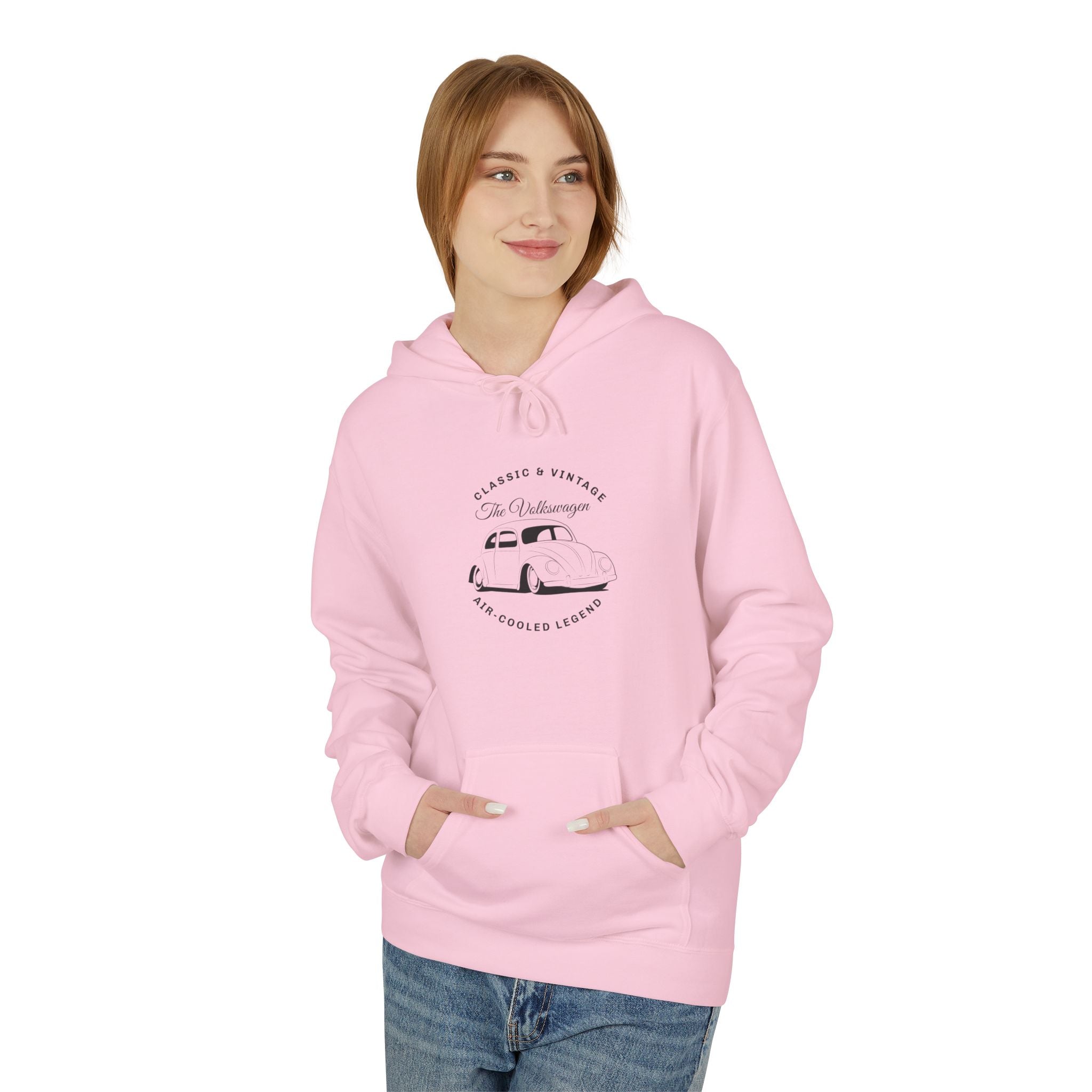 VW Beetle Hoodie – Cozy Unisex Fleece for Car Lovers & Road Trip Enthusiasts