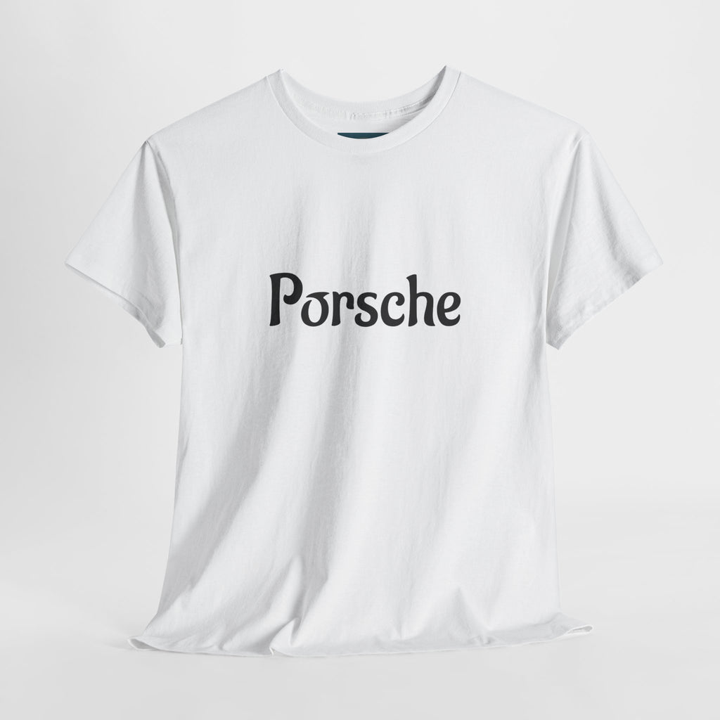 Unisex Porsche Script Tee – Casual Shirt for Car Enthusiasts