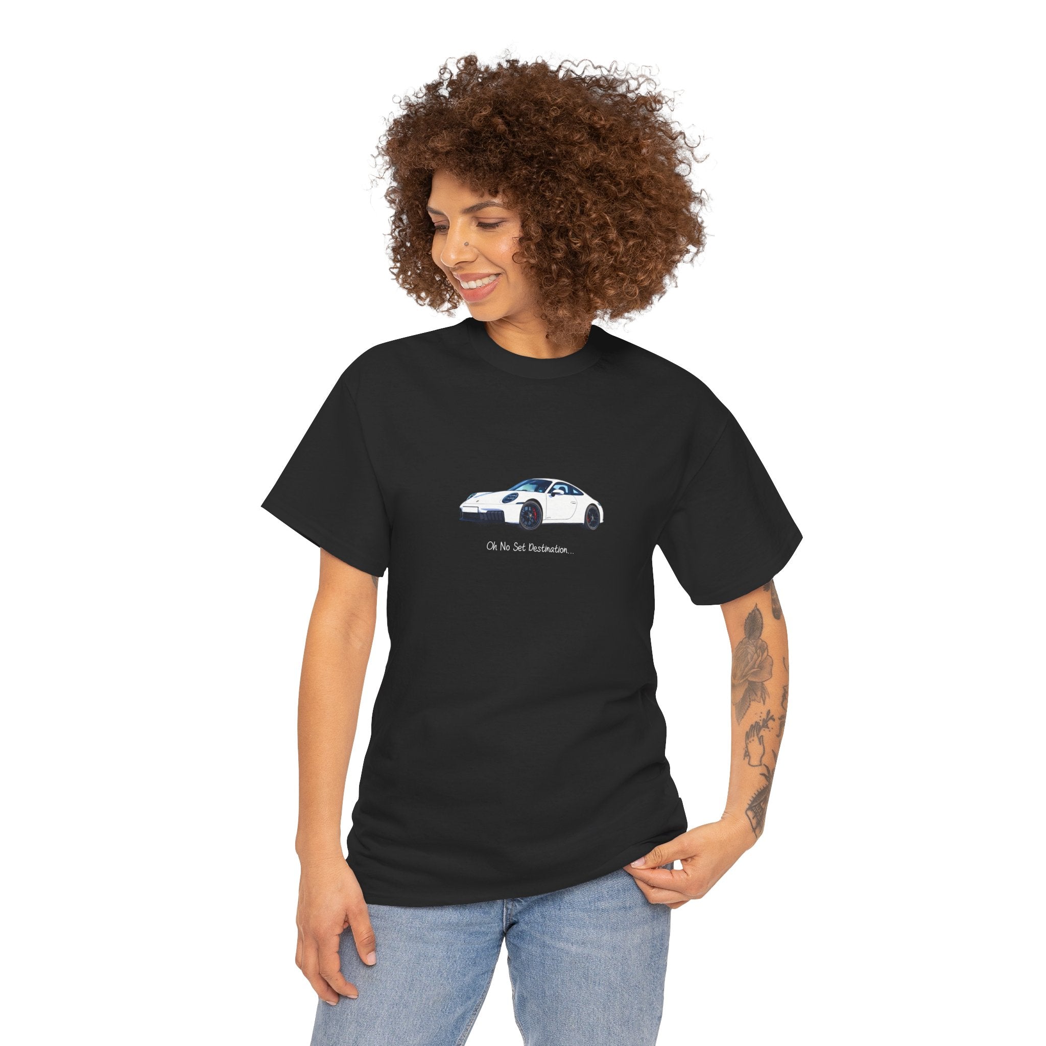 Porsche 'Oh no set destination' Tee – Stylish & Unique Cotton t-shirt